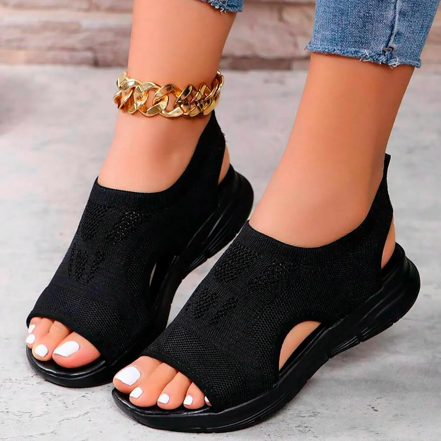 Orthopedic Sandals for Women Summer Walking Sandals Arch Support Ankle Strap Sandals Comfortable Casual Wedge Shoes