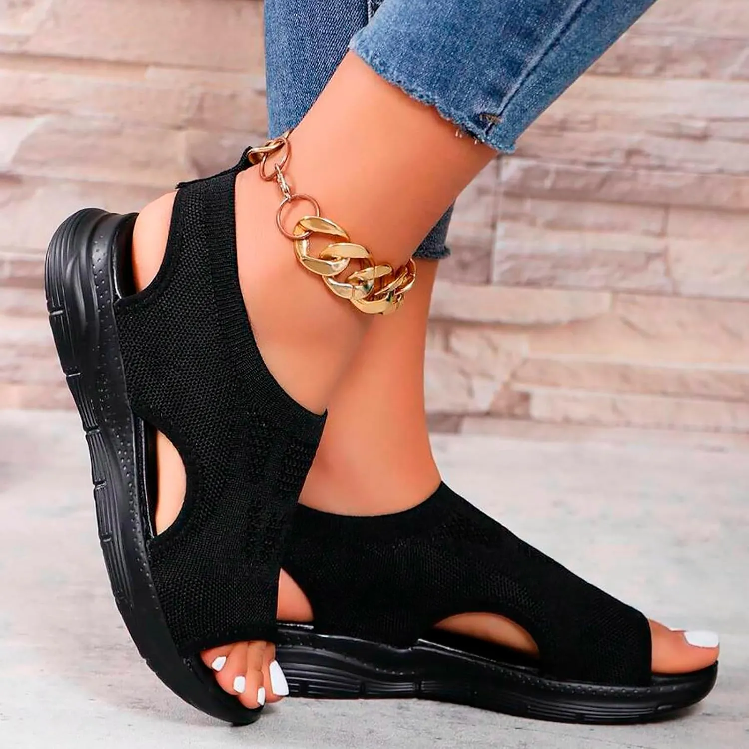 Orthopedic Sandals for Women Summer Walking Sandals Arch Support Ankle Strap Sandals Comfortable Casual Wedge Shoes