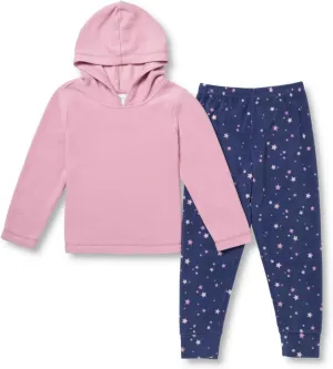PajamaGram Kids Fleece Pajamas - Teen Girls Pajamas, Snuggle Fleece Hoodie, 14