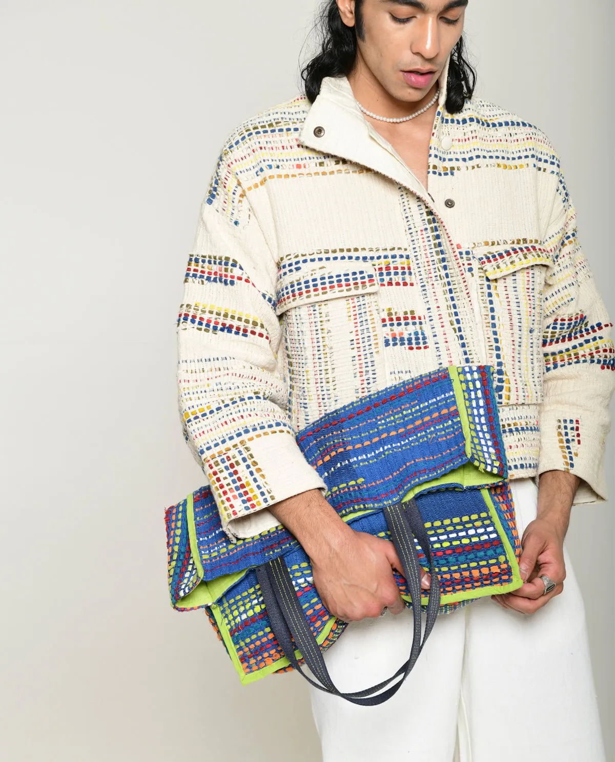 Recycle Indigo Fumiko Bag