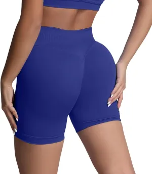 Running Shorts for Women Seamless Scrunch Butt Lifting Yoga Workout Shorts High-Waisted Tummy Control Gym Shorts