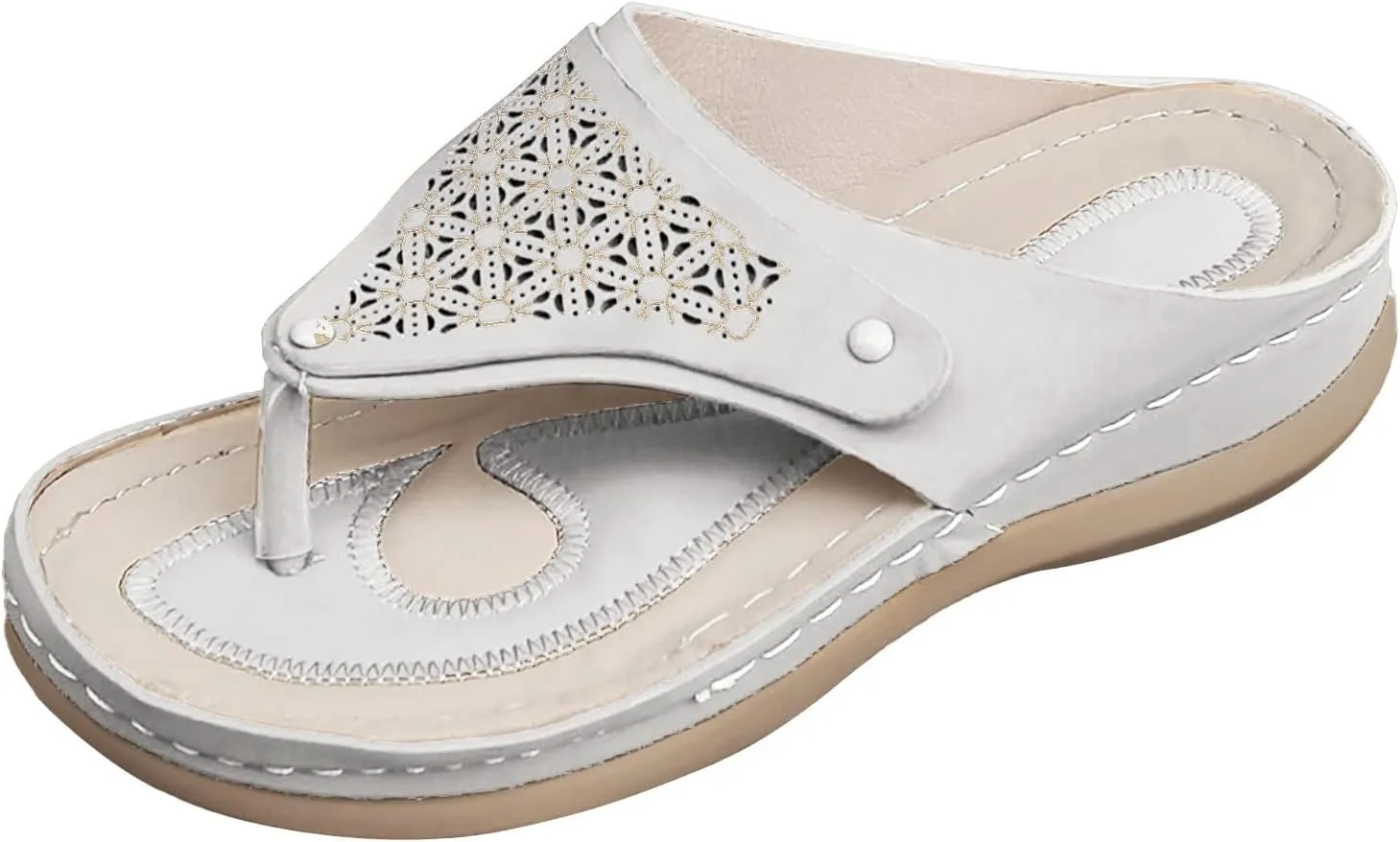 Sandals for Women Mesh Hollow Sports Sandals Wedge Orthopedic Flip Flops Summer Casual Slippers Open Toe Shoes