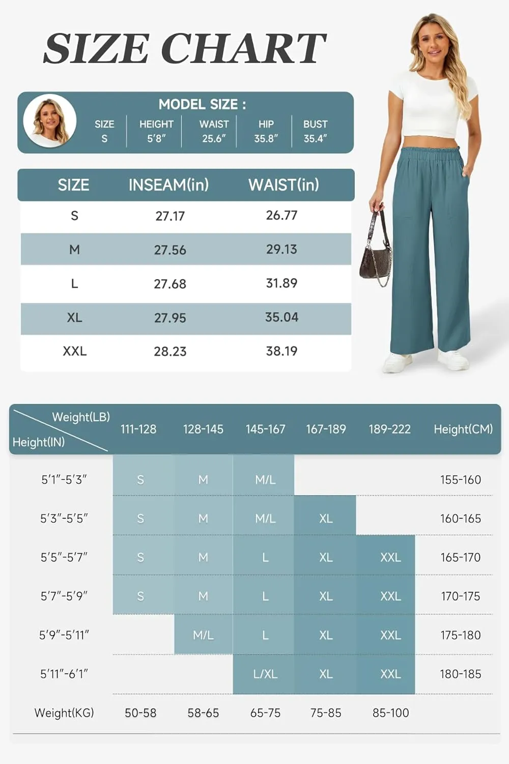 SEMARO Womens Casual Linen Feel Wide Leg Pants High Waist Palazzo Flowy Trousers Beach Vacation Outfits 2025