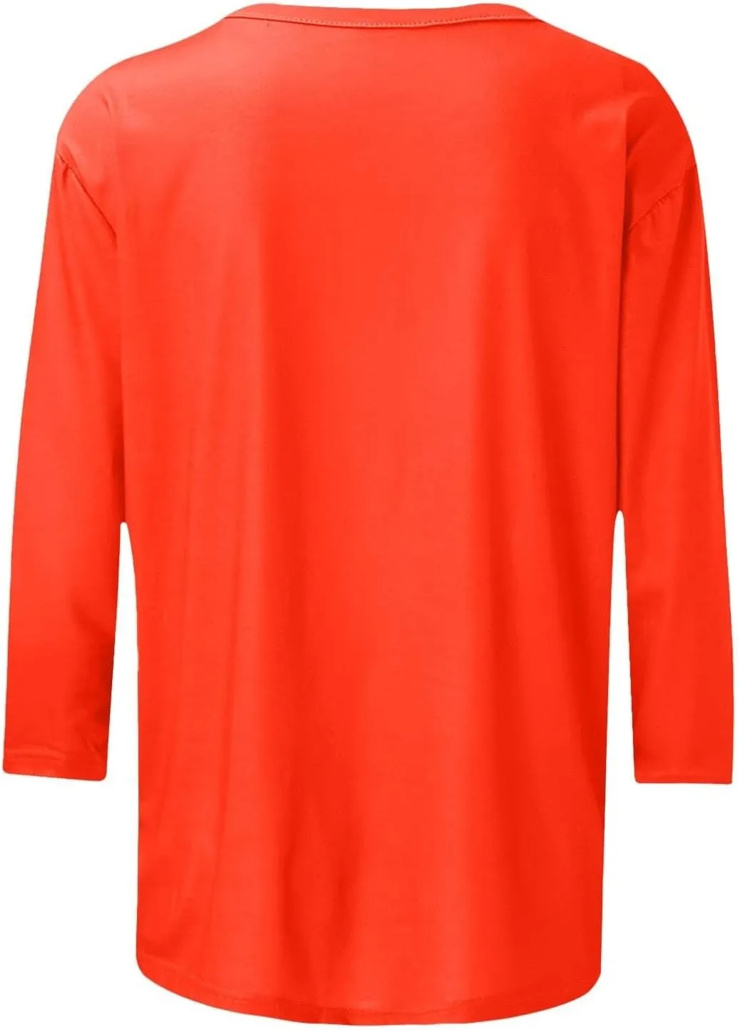 SHAOBGE 3/4 Sleeve Tops for Women's Solid Color Round Neck Slim Seven Point Sleeve T Shirt Top Women's Active