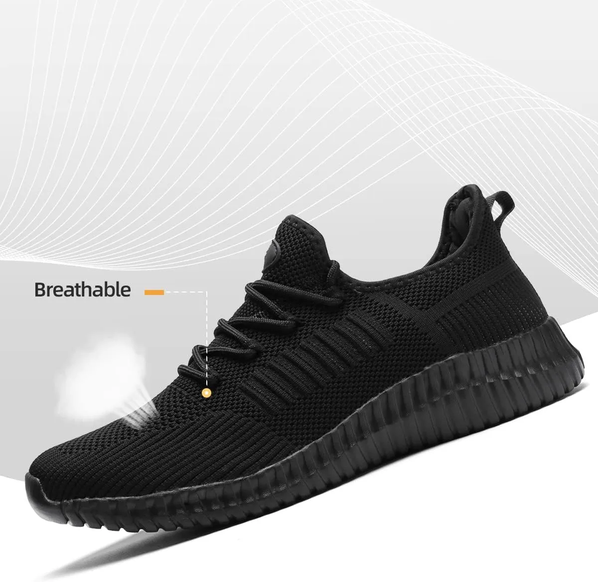 SKTRIP Women's Walking Shoes Lightweight Breathable Flying Woven Mesh Upper Casual Jogging Shoes Ladies Tennis Shoes Workout Footwear Non-Slip Gym Sneakers for Women