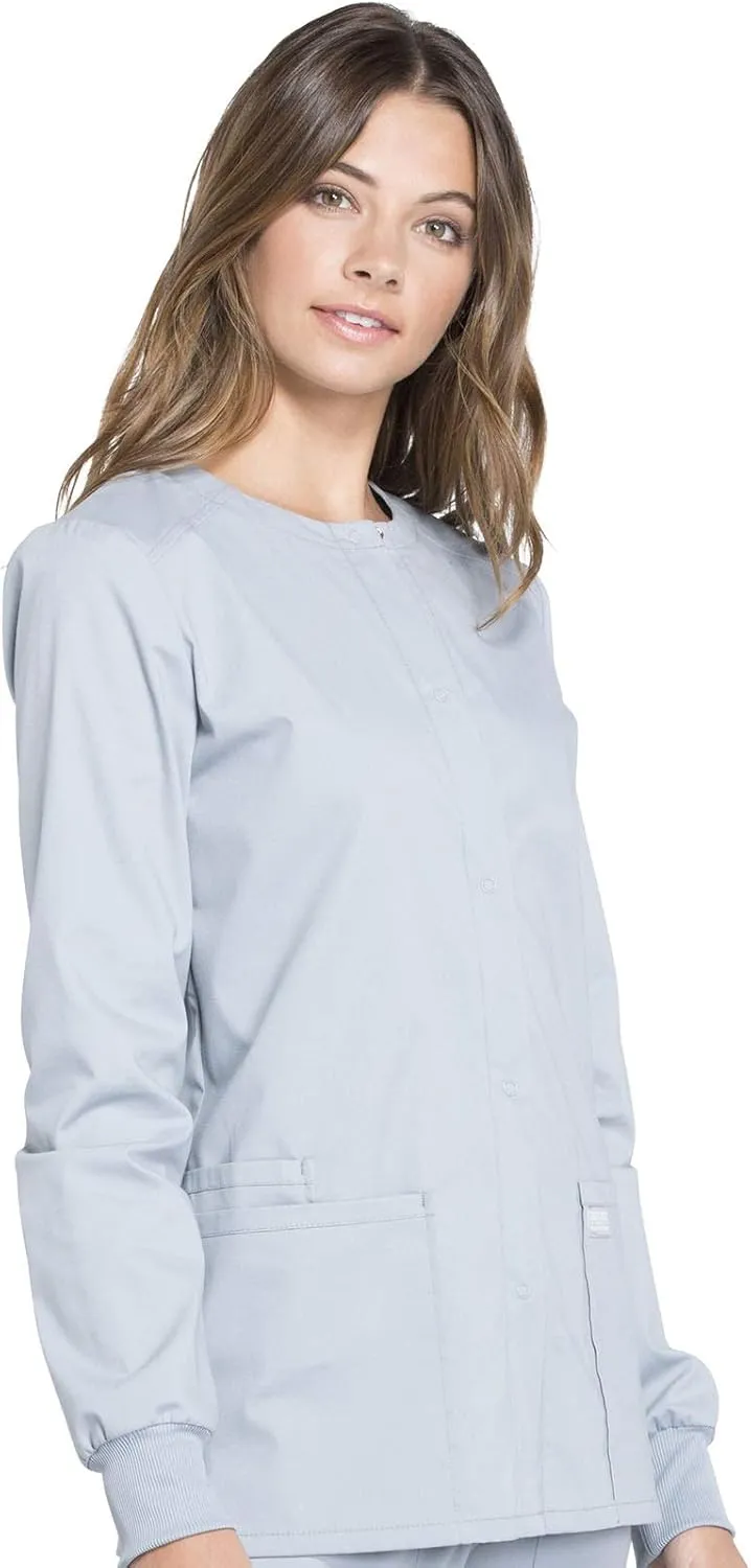 Snap Front Scrub Jackets for Women, Workwear Professionals Soft Stretch WW340