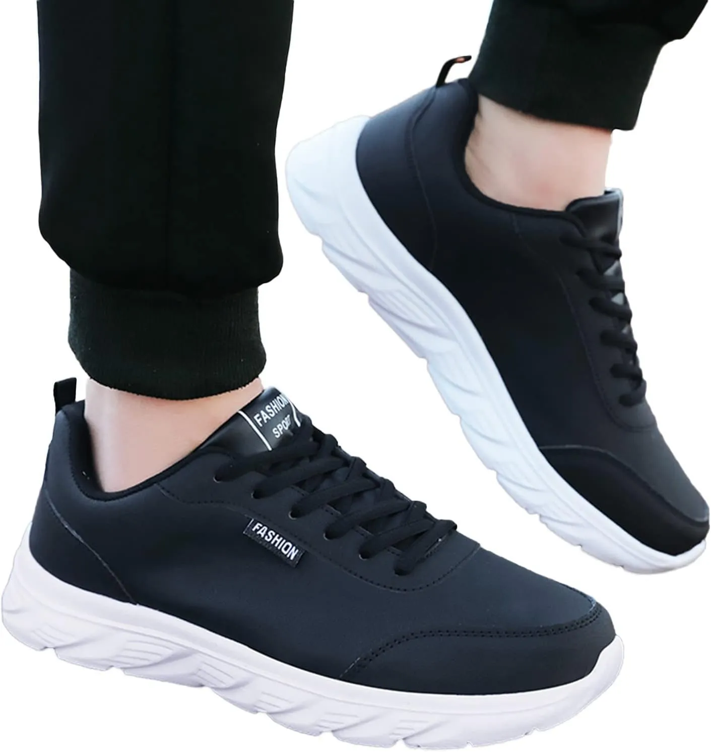 Sneakers for Men Waterproof Walking Shoes Comfortable Lightweight Casual Sports Shoes Lace Up Fashion Running Shoes