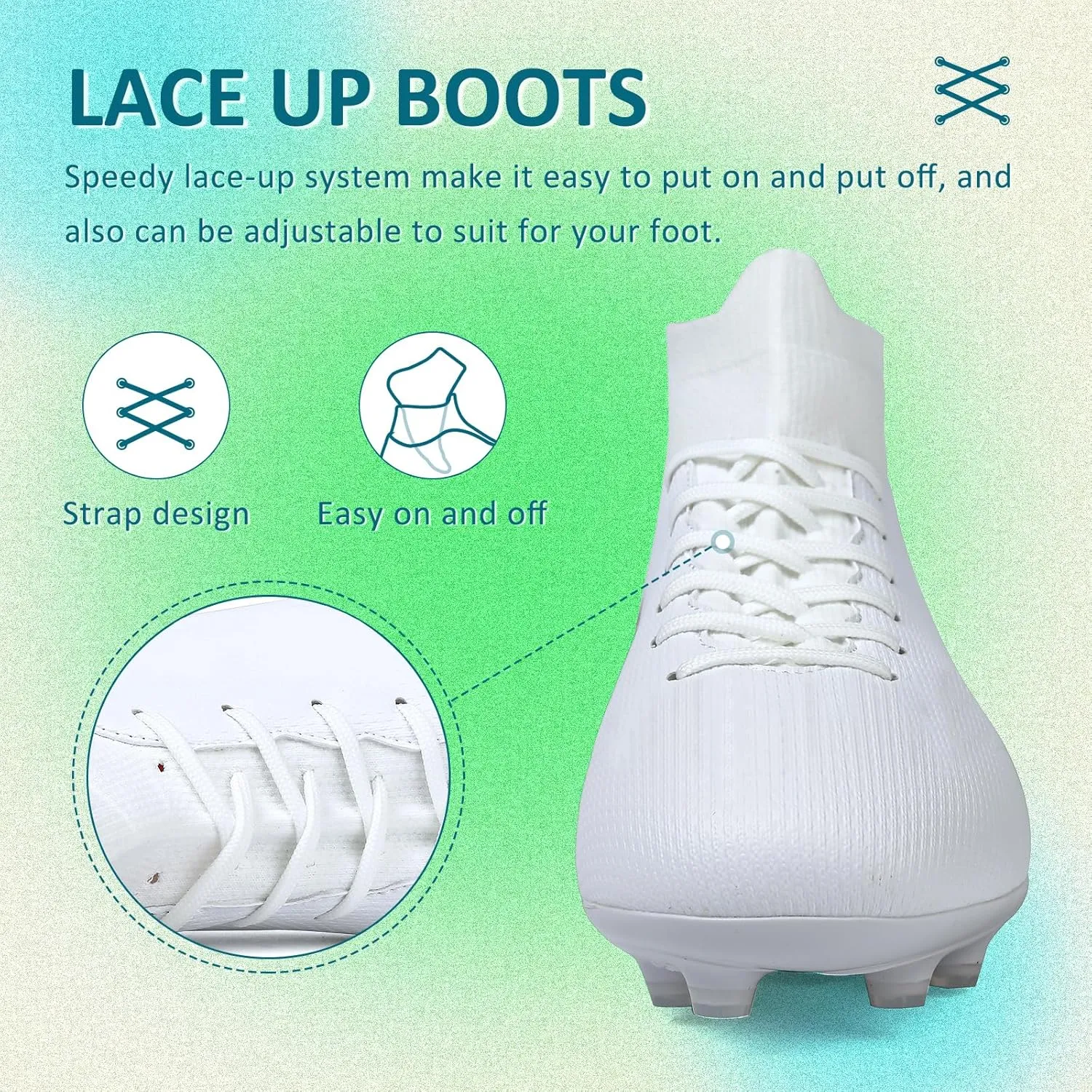 Soccer Cleats Mens Women Outdoor Soccer Shoes for Big Boy AG/FG