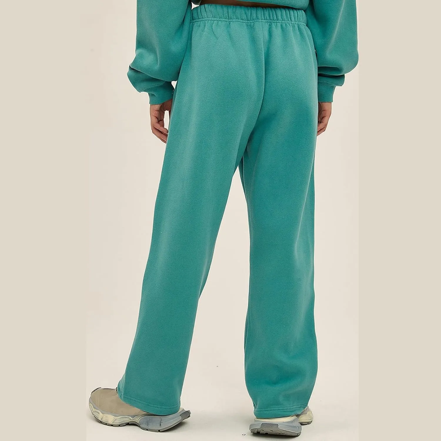 Straight Leg Sweatpants Men Plain Athletic Pants Open Bottom Casual Relaxed Fit Fall Trousers Baggy Gym Track Pants