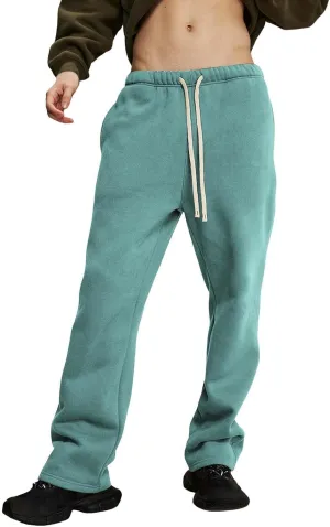 Straight Leg Sweatpants Men Plain Athletic Pants Open Bottom Casual Relaxed Fit Fall Trousers Baggy Gym Track Pants