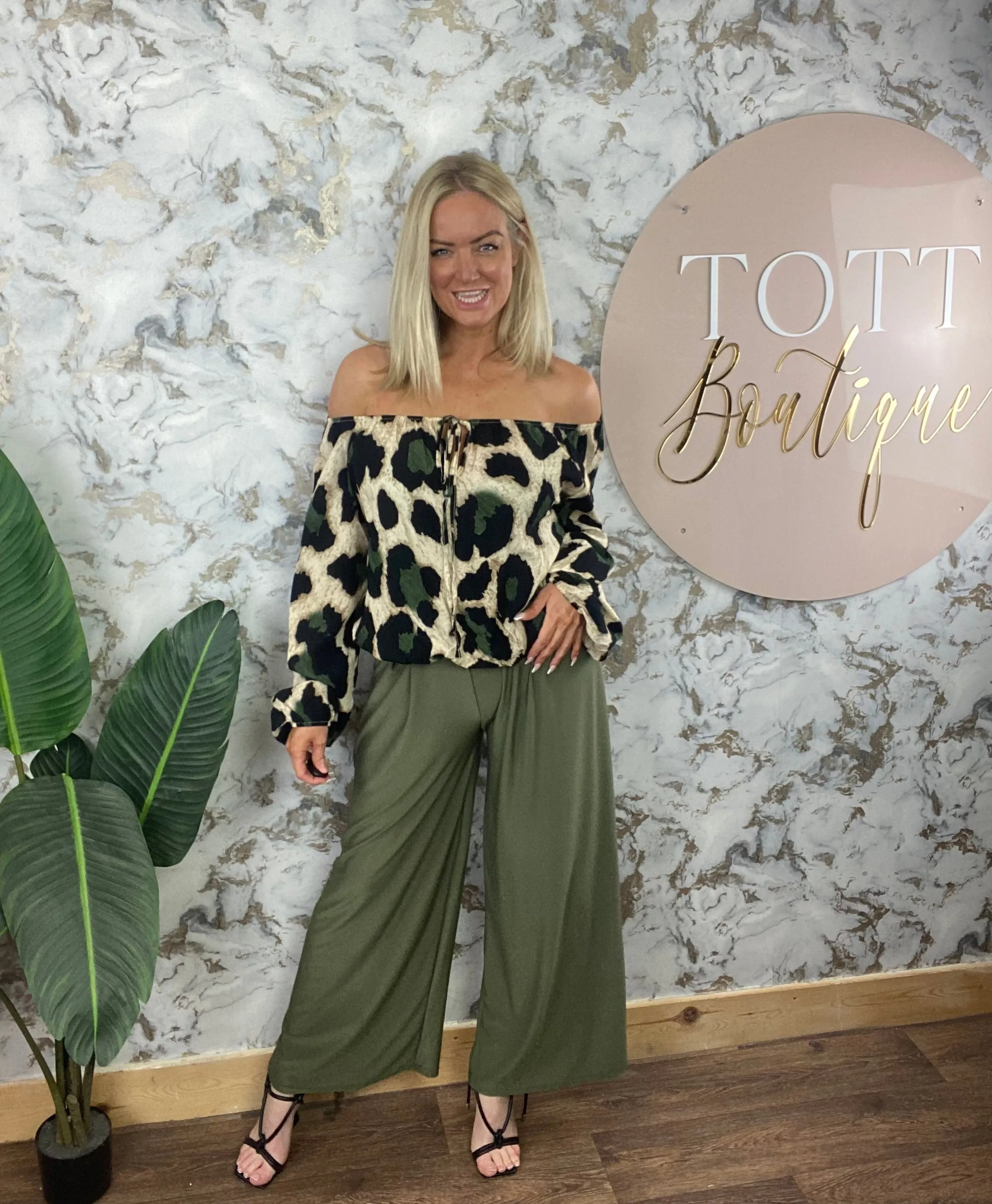 Stretch trousers - khaki