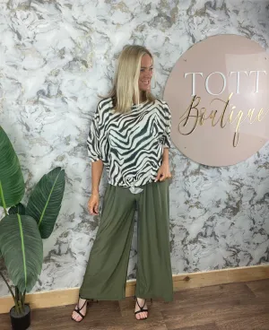 Stretch trousers - khaki