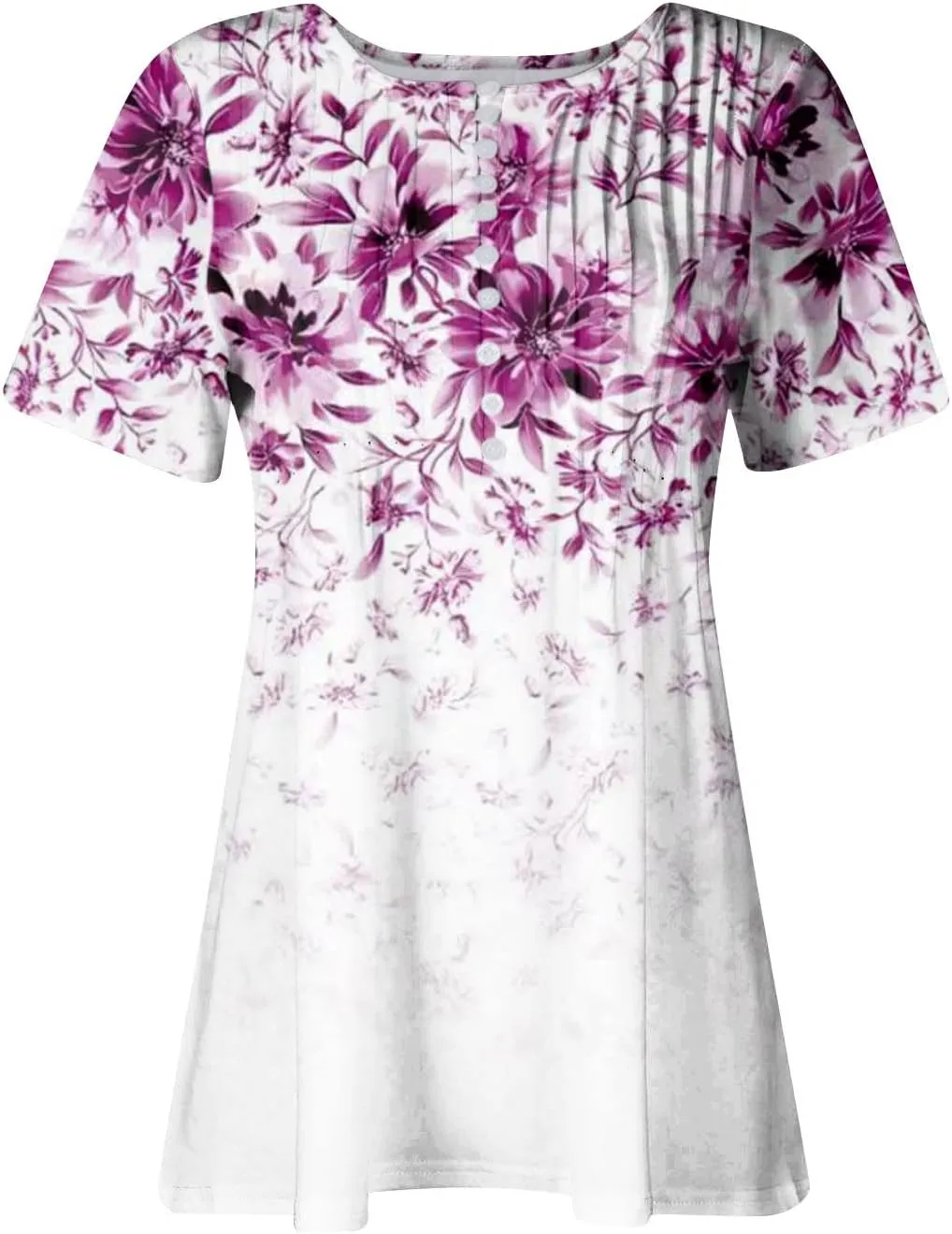 Summer Tops for Women 2025 Trendy Boho Floral Shirts Short Sleeve V Neck T-Shirt Graphic Tees Blouse