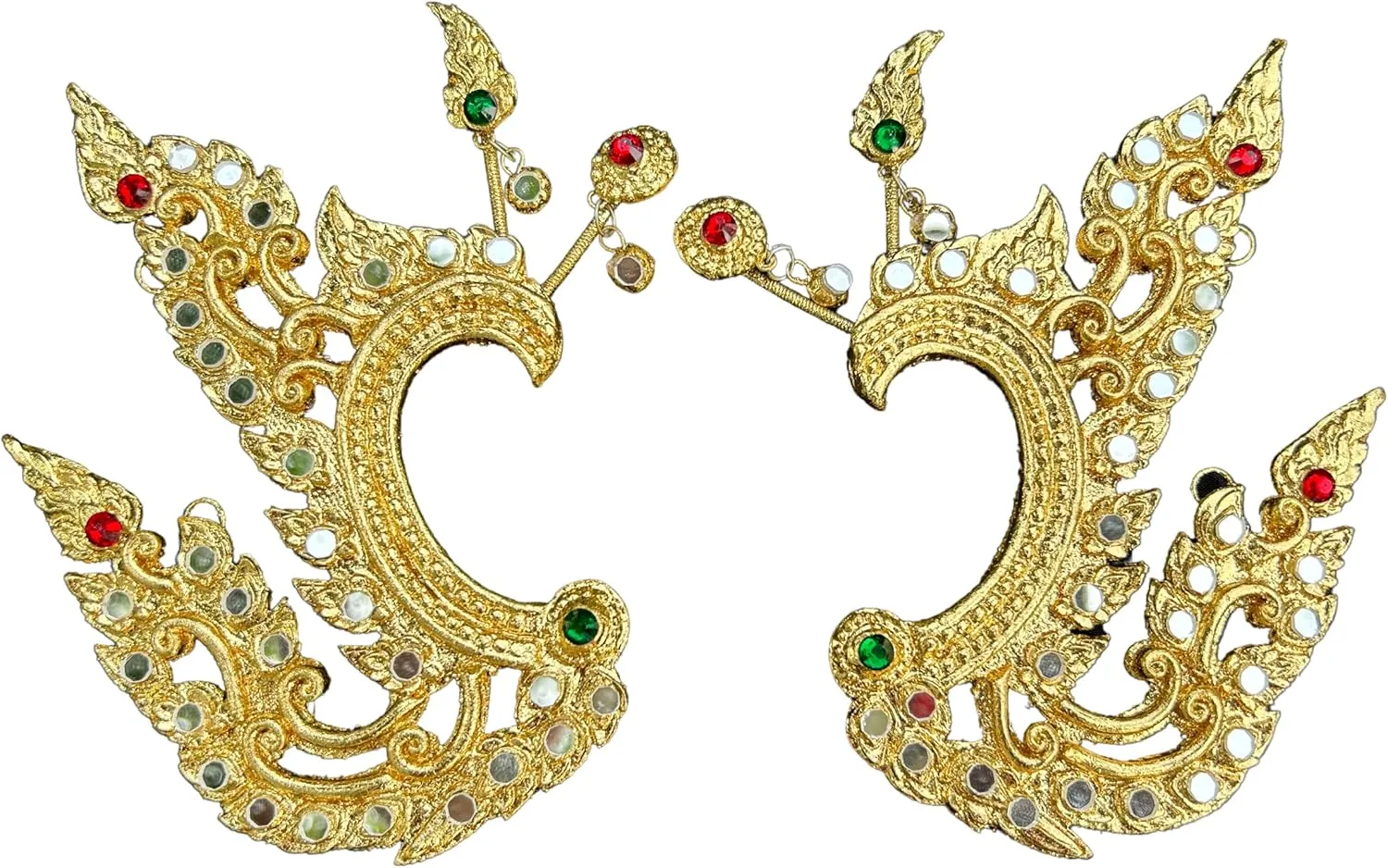 Thai Dance Gold Leaf Head Ear Cuffs Accessories Thai Costume