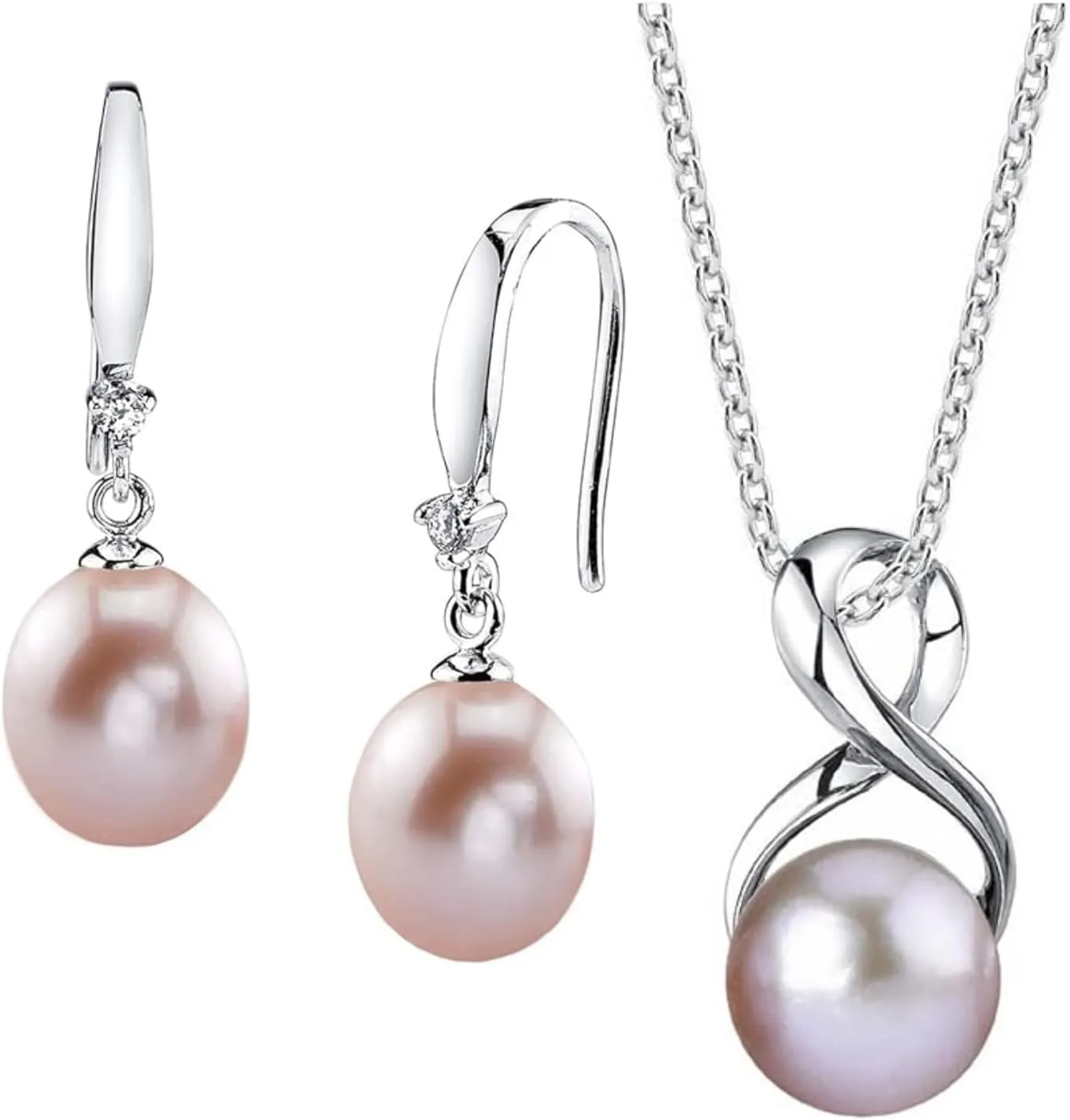 The Pearl Source Dangle Earrings for Women with Genuine Quality Freshwater Cultured Pearls | 14K Gold Plated