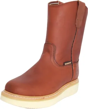The Western Shops Men's Genuine Leather Pull-On 9" Shaft Steel Toe Work Boot (8.5, Oro)