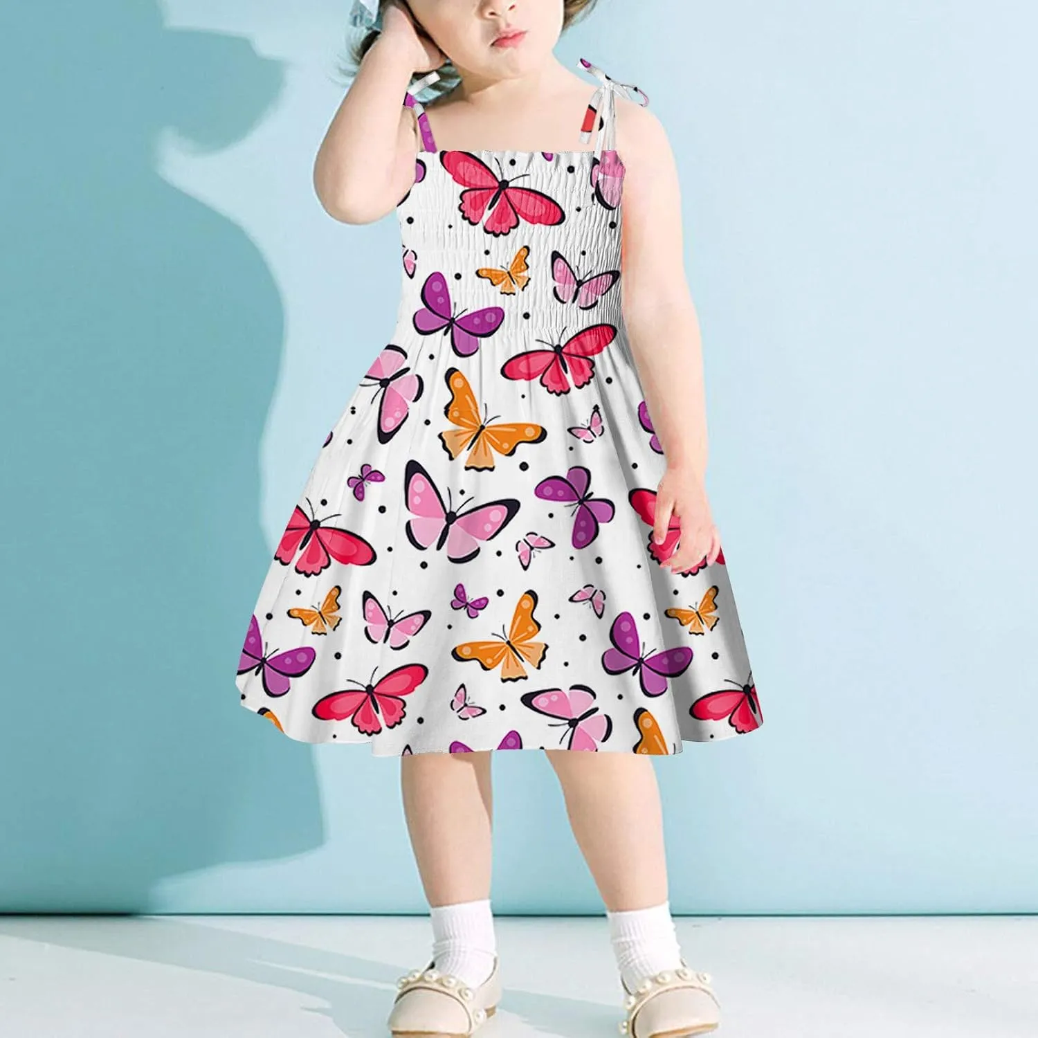 Toddler Girl Sleeveless Kids Beach Dresses Sunflower Slip Dress Floral Beach Dress Clothes