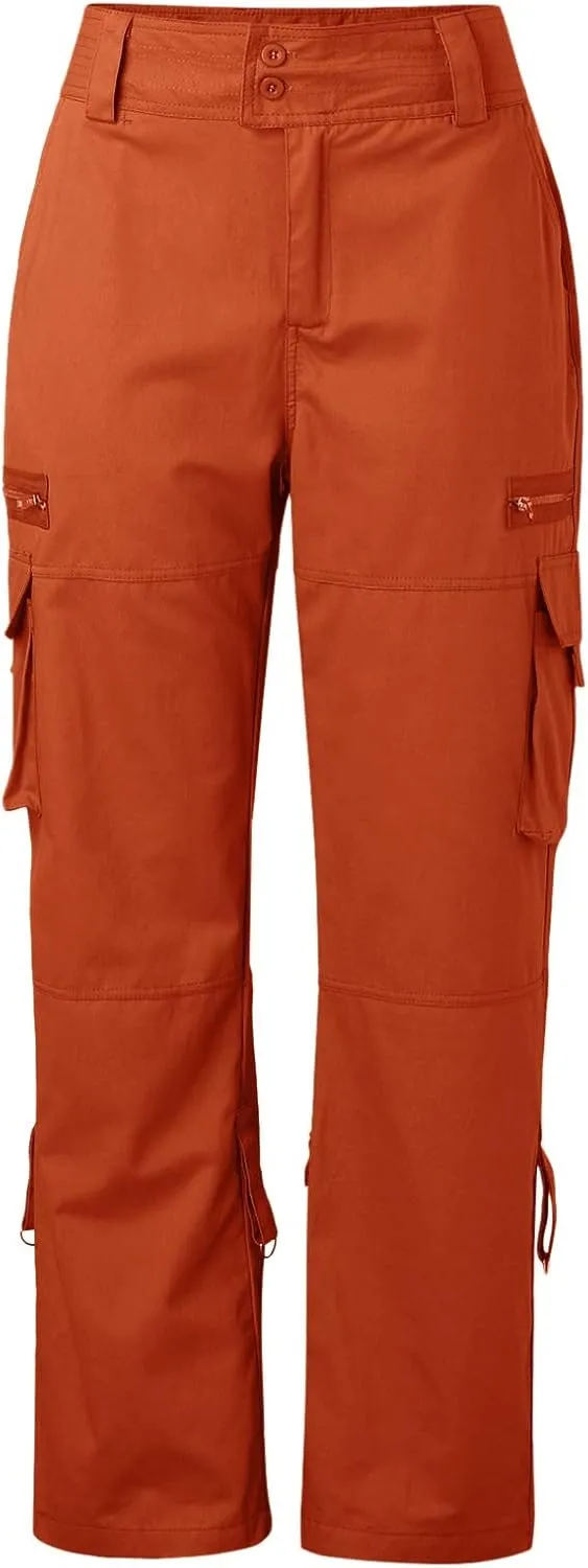 Travel Streetwear Baggy Stretchy Pants Clothes Black Pants High Waist Zipper Slim Drawstring Quick Dry Hiking Pants