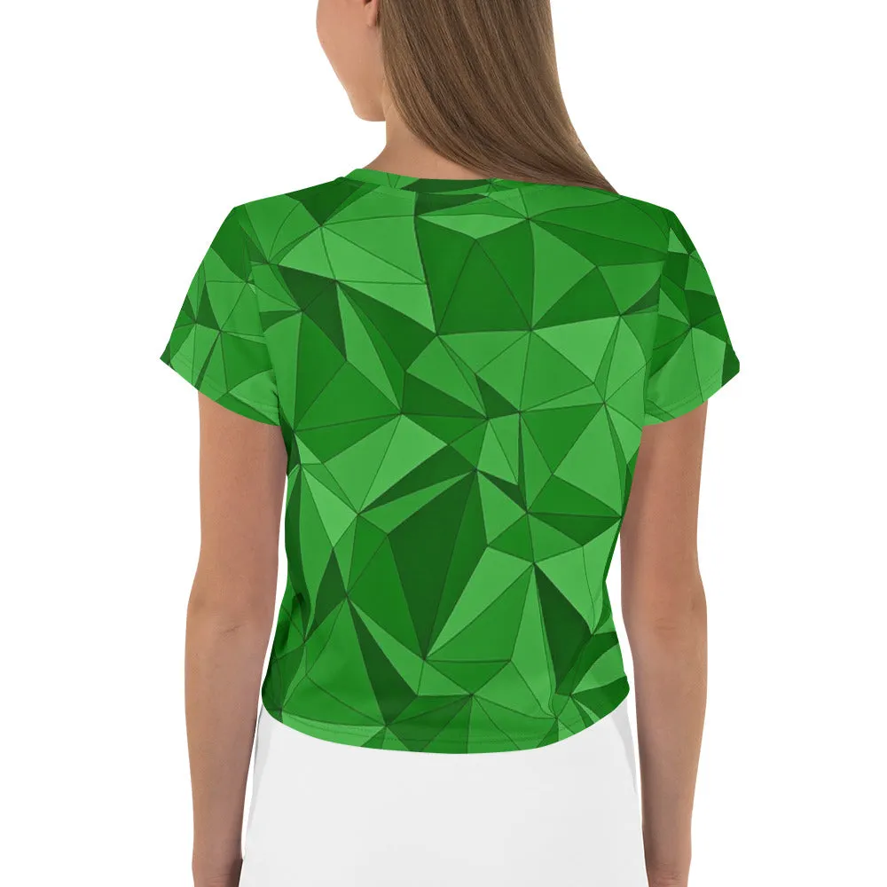 'VERDE' all-over crop top