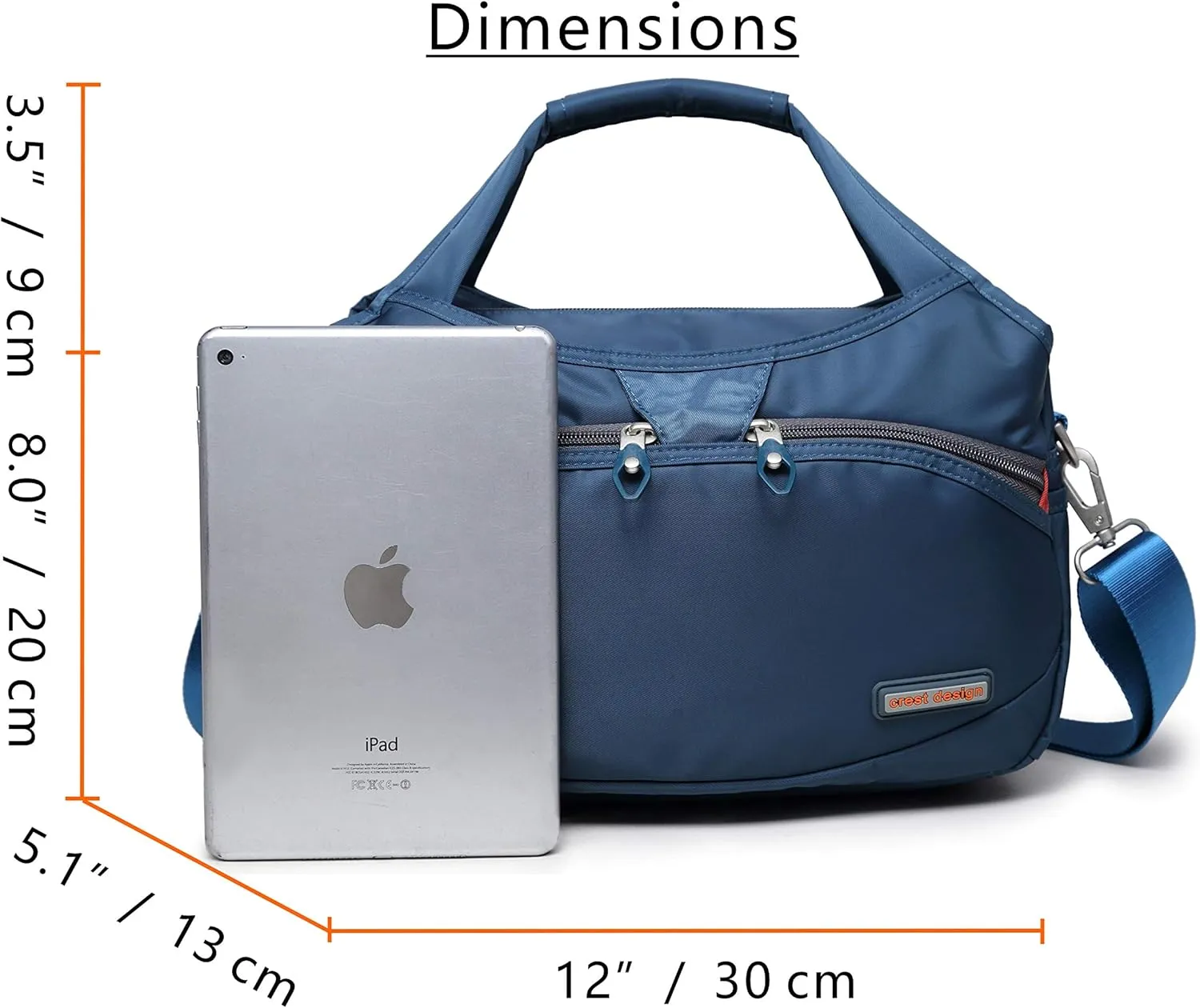 Waterproof Nylon Crossbody Bags for Women Multi-Pocket Shoulder Bag Travel Purse and Handbag