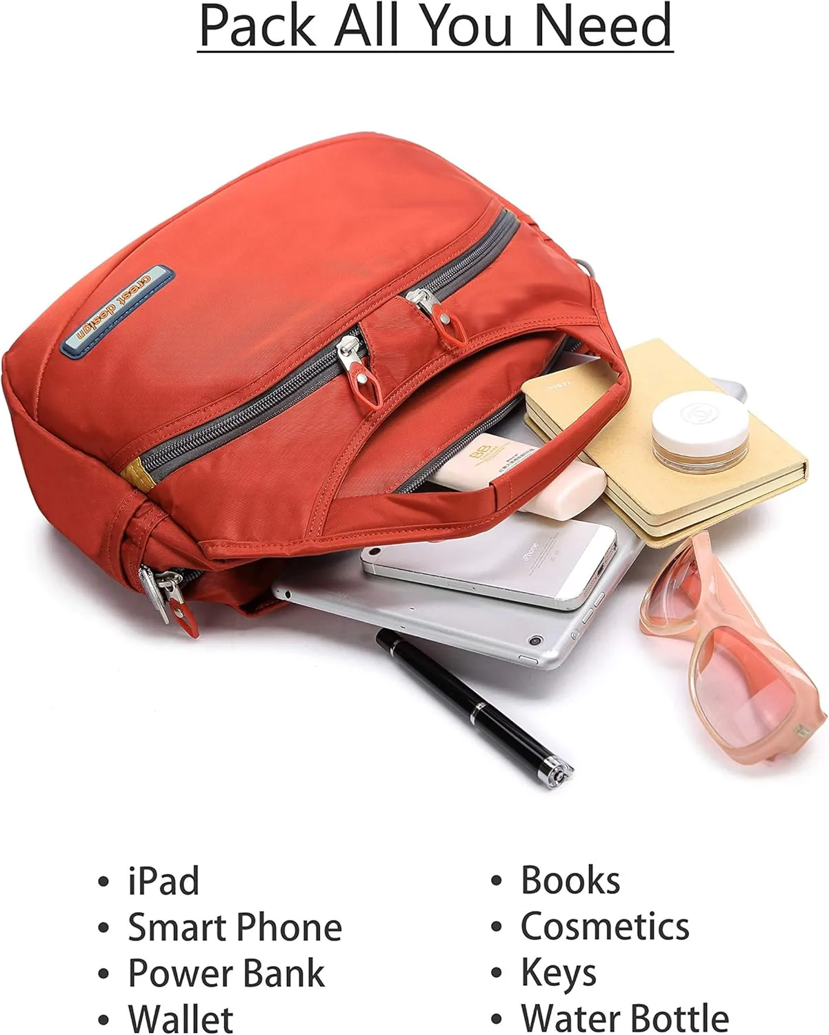 Waterproof Nylon Crossbody Bags for Women Multi-Pocket Shoulder Bag Travel Purse and Handbag