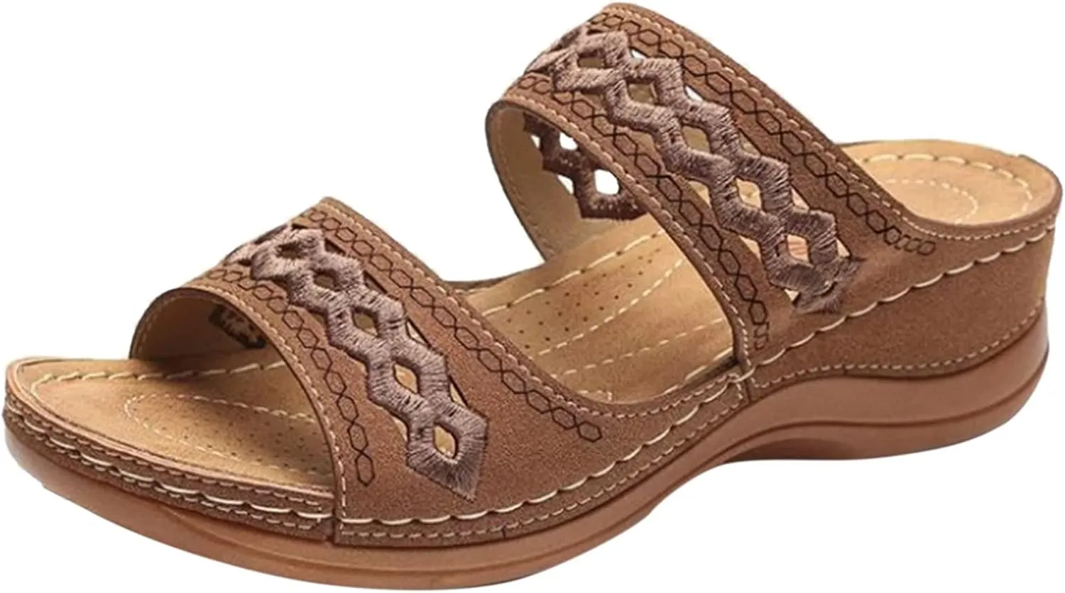 Wedge Sandals Women Comfortable Orthopedic Slippers Casual Arch Support Sandals Embroidered Outdoor Walking Shoes2