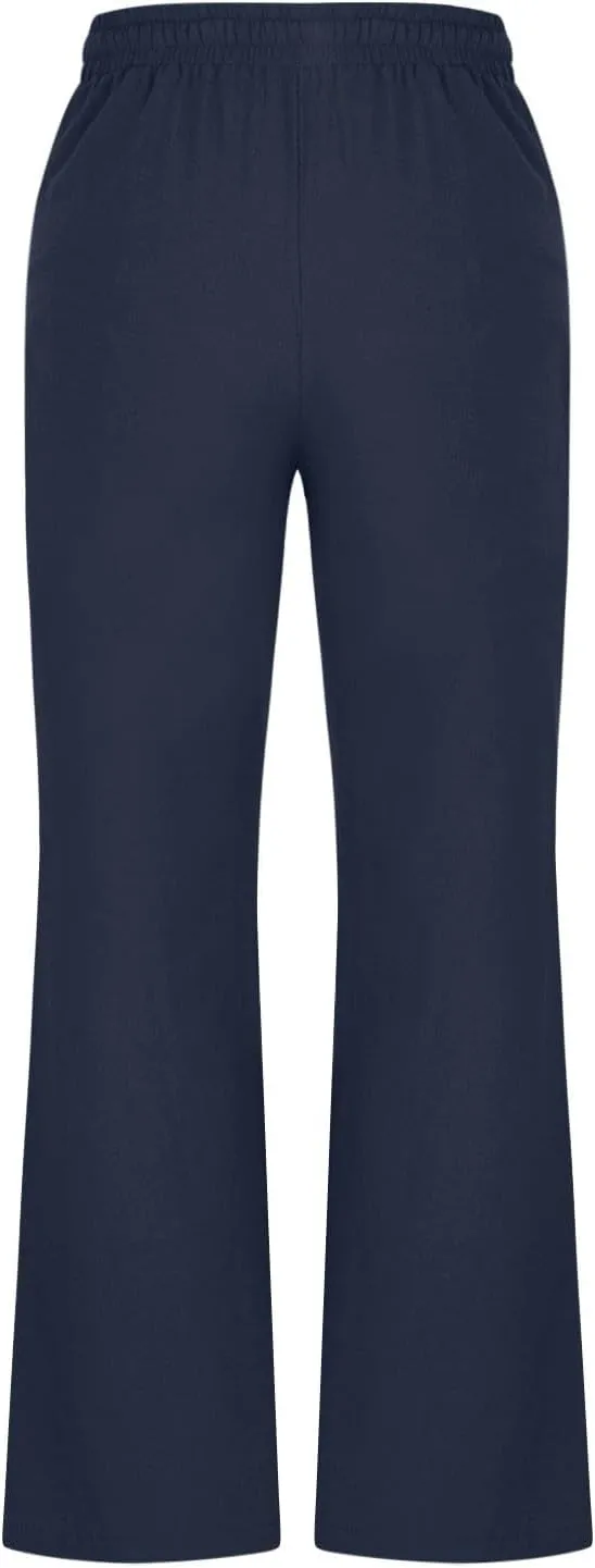 Women Cotton Linen Flare Pants Summer Drawstring Bootcut Trousers Boho Beach Lightweight Slacks Ladies Travel Clothes