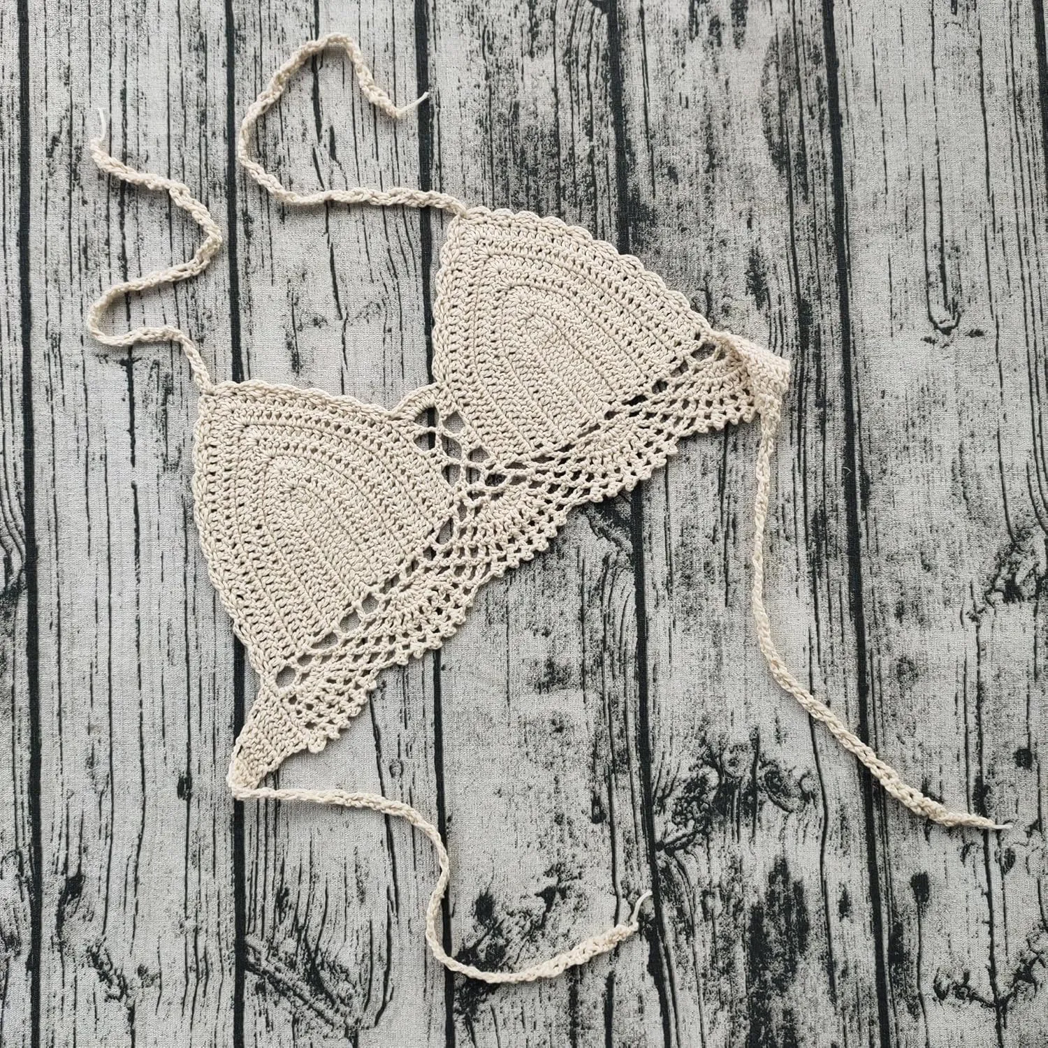 Women Crochet Bikini Halter Bralette Backless Camisole Knit Bra Tops Summer Beachwear