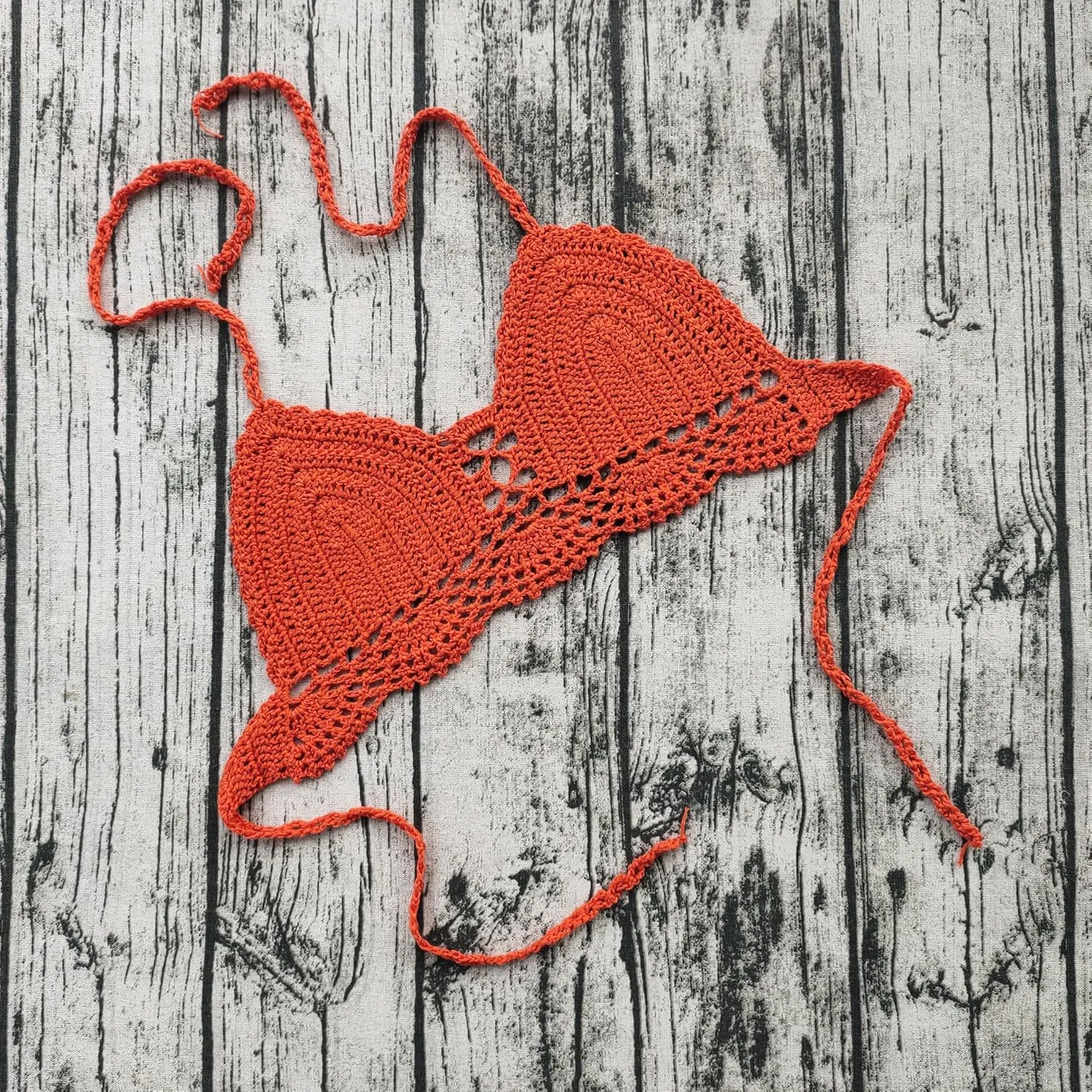 Women Crochet Bikini Halter Bralette Backless Camisole Knit Bra Tops Summer Beachwear