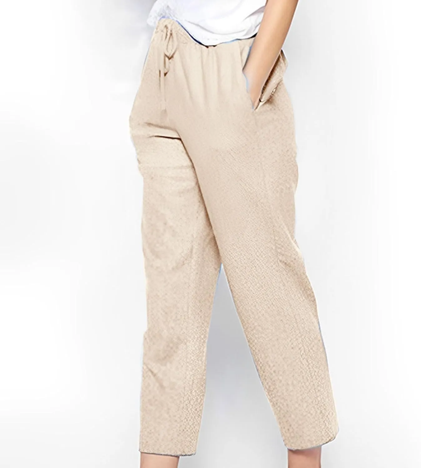 Women Straight Pants Loose Thin Summer Trousers Wide Leg High Waist Trouser Pants Solid Color Skin-Friendly Pants