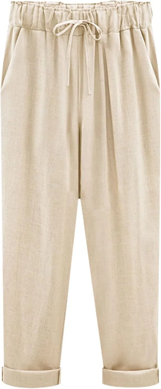Women Straight Pants Loose Thin Summer Trousers Wide Leg High Waist Trouser Pants Solid Color Skin-Friendly Pants