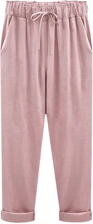 Women Straight Pants Loose Thin Summer Trousers Wide Leg High Waist Trouser Pants Solid Color Skin-Friendly Pants
