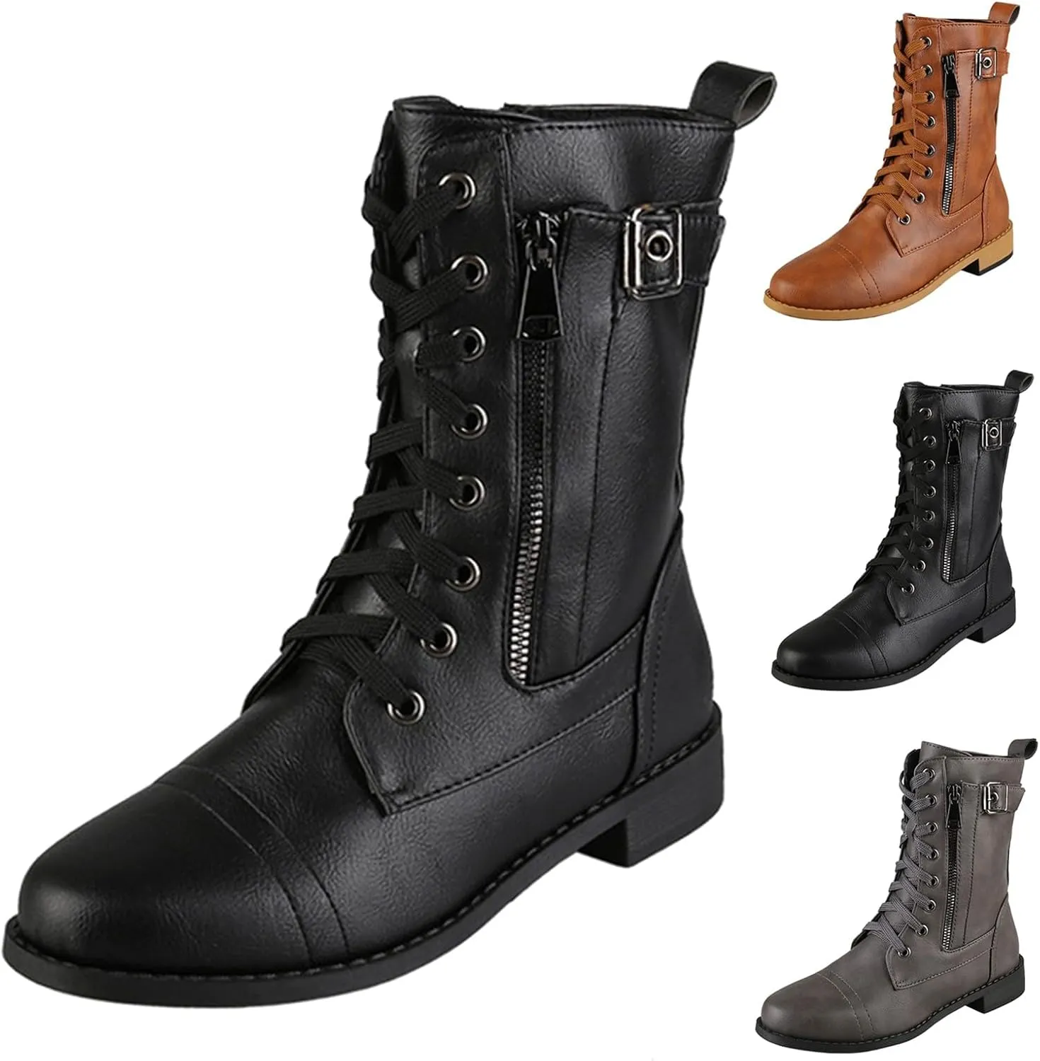 Women's Ankle Boots & Booties Women Booties Low Heel Oxford Boots for Women Womens Hiking Boot Non Slip Slip On Chunky Low Heel Classic Pointed Toe