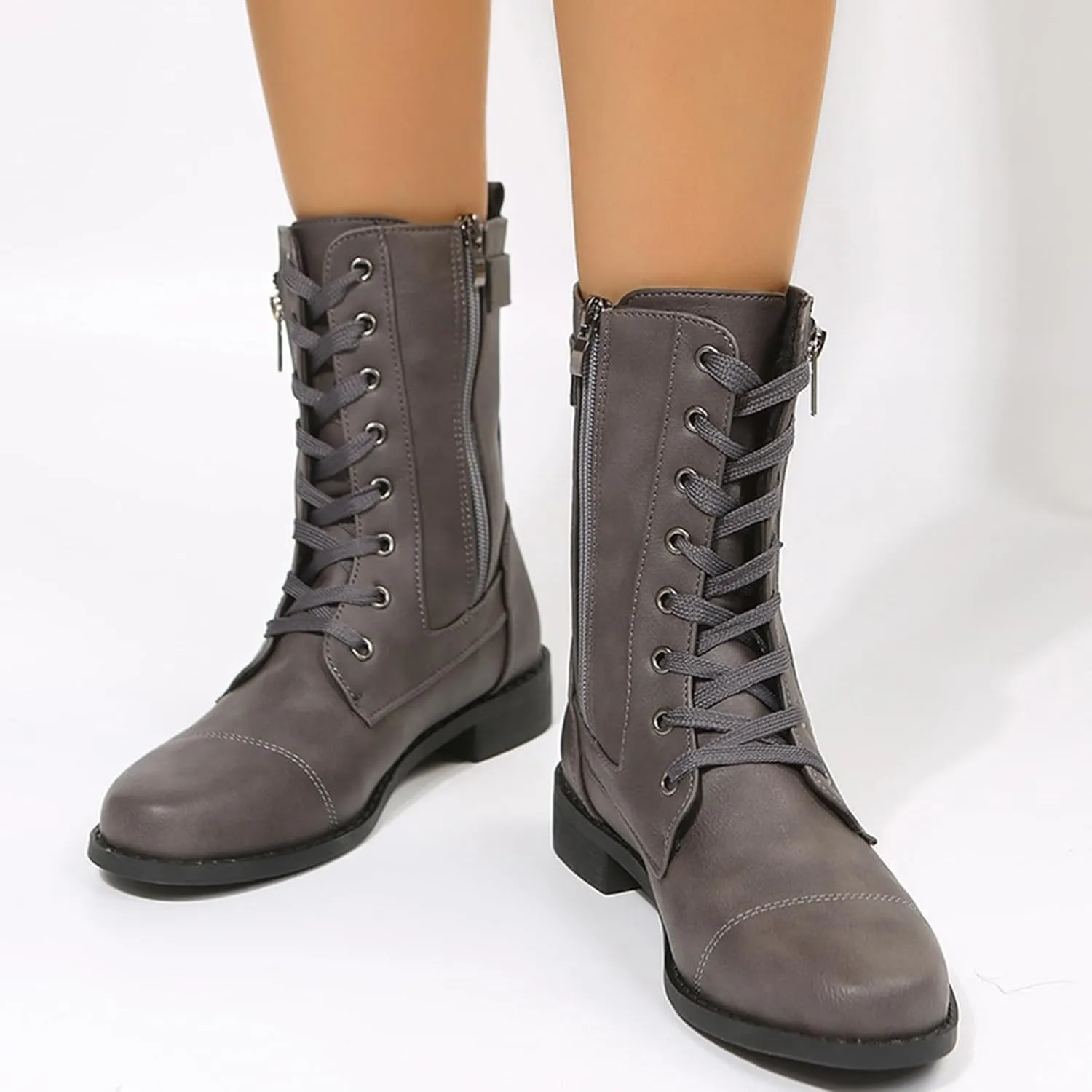 Women's Ankle Boots & Booties Women's Booties and Ankle Boot Black Womens Cowboy Boots Womens Bootie Round Toe Non Slip Slip On Closed Pointed Toe Low Block Heel Zip Up