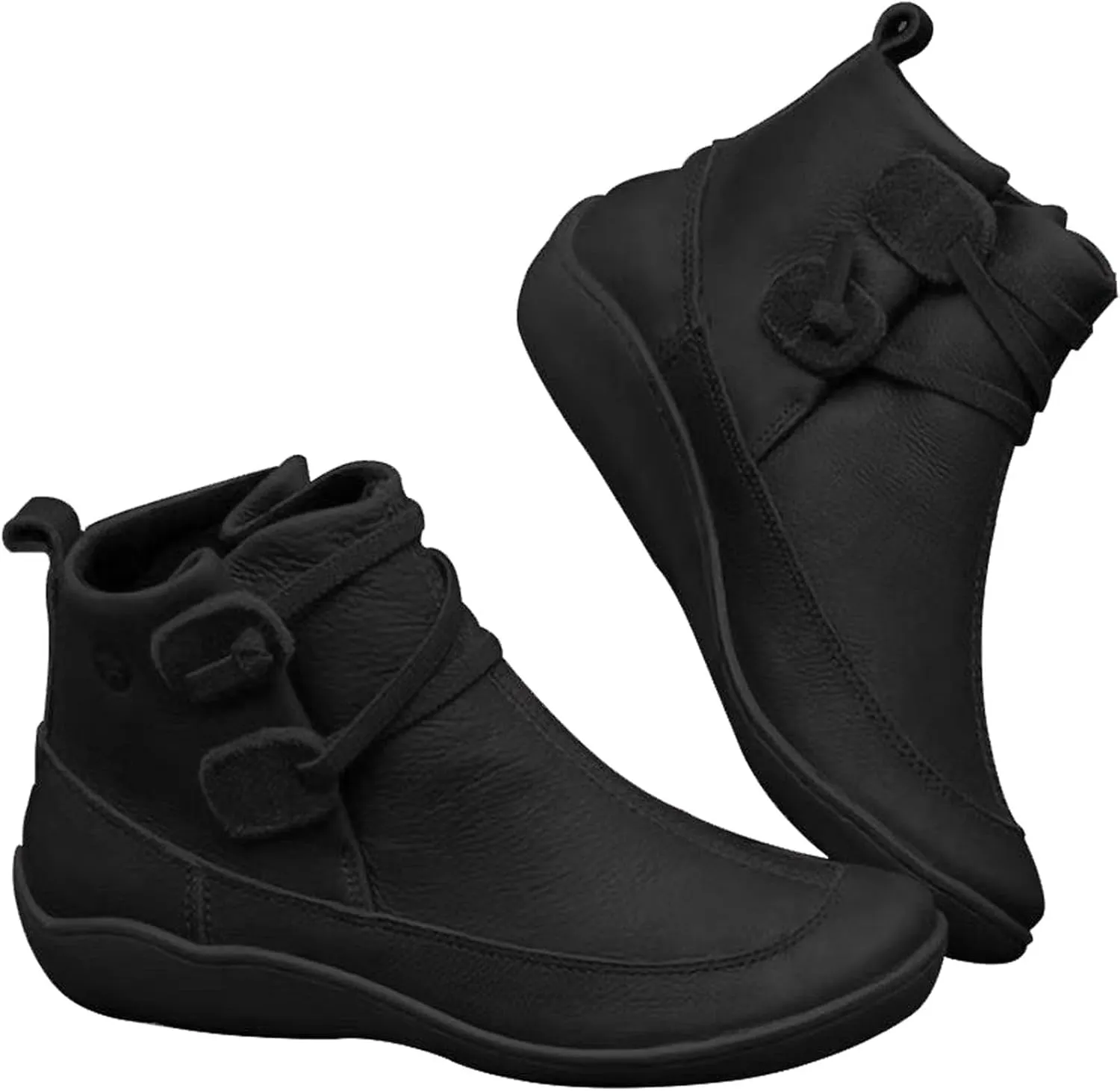 Womens Booties Ankle Fall Booties for Women 2024 Boots for Women Ankle Bootie Heels for Women Flat Bottom Fashion Chunky Low Heel Classic Pointed Toe