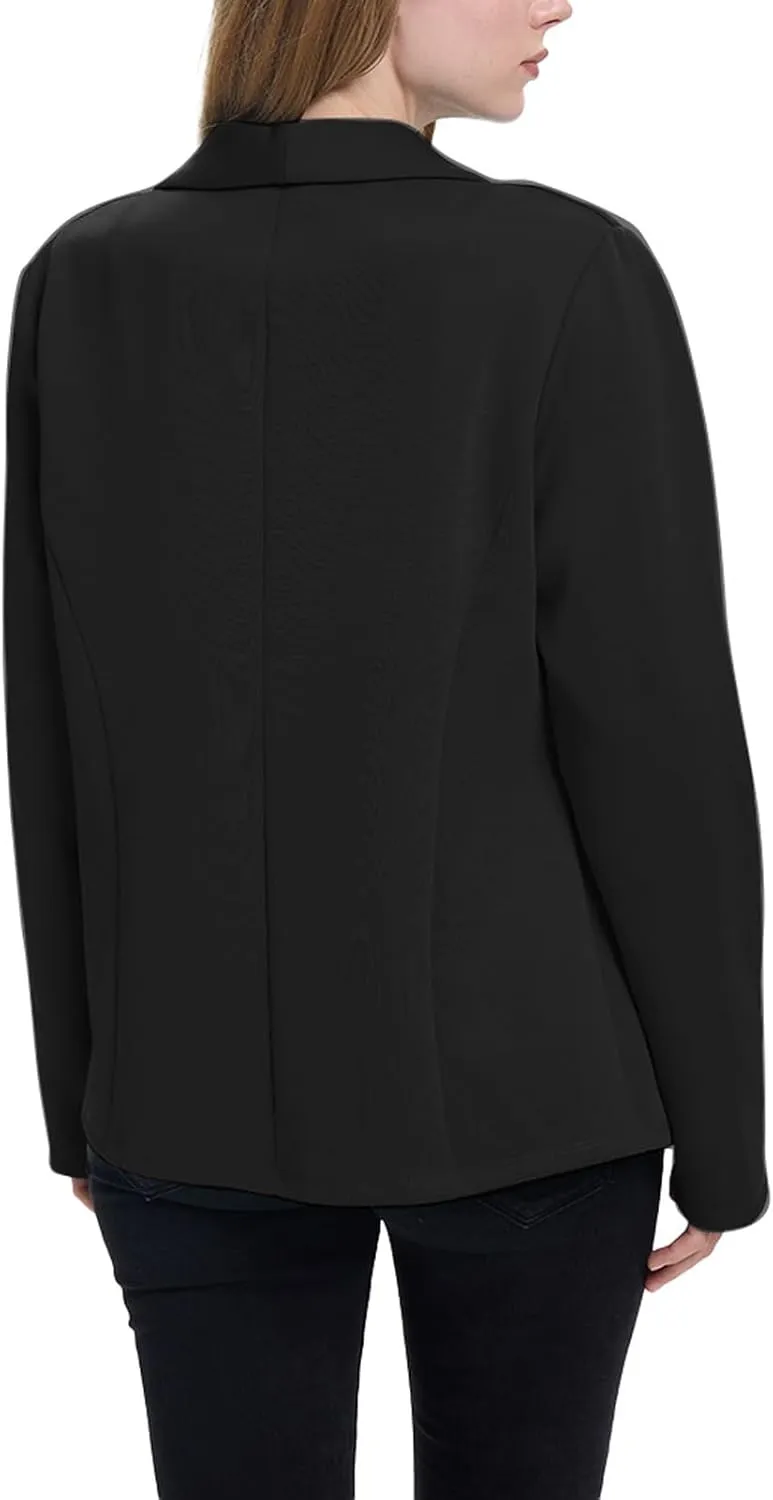 Womens Casual Blazers Open Front Lapel Long Sleeve Business Jackets Solid Blazer