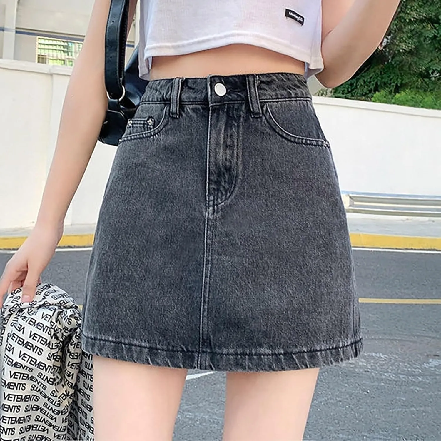 Womens Denim Skirts High Waisted Casual Stretchy Trendy Baggy Teen Girls Summer Slim Fit Y2k Relaxed Fit Jean Shorts