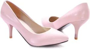 Women's Fashion Metallic Kitten Stiletto High Heel Pumps Pointed Toe Suede Slip On Comfort Dress Shoes