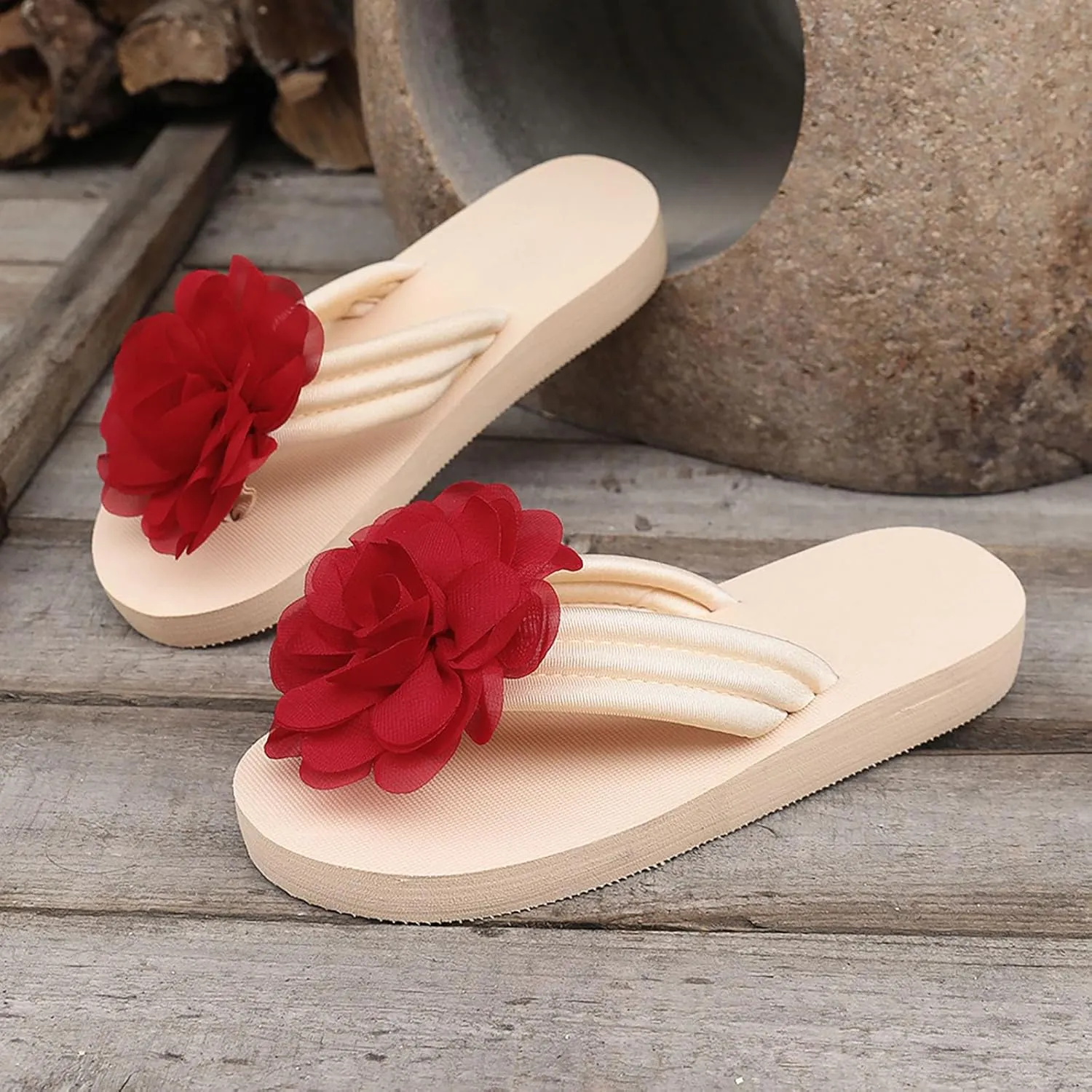 Womens Flip Flops Sandals Arch Support Wedge Sandals Comfortable Casual Slippers Summer Beach Thong Sandals