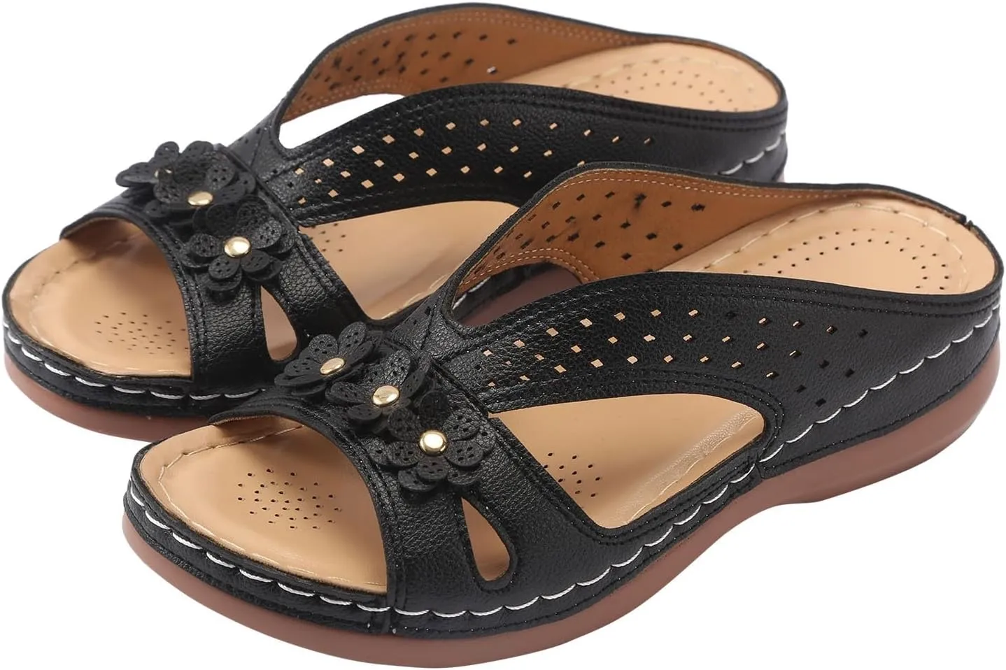 Womens Flip Flops Summer Dressy Wedge Sandals Orthopedic Platform Sandals Casual Comfortable Walking Shoes
