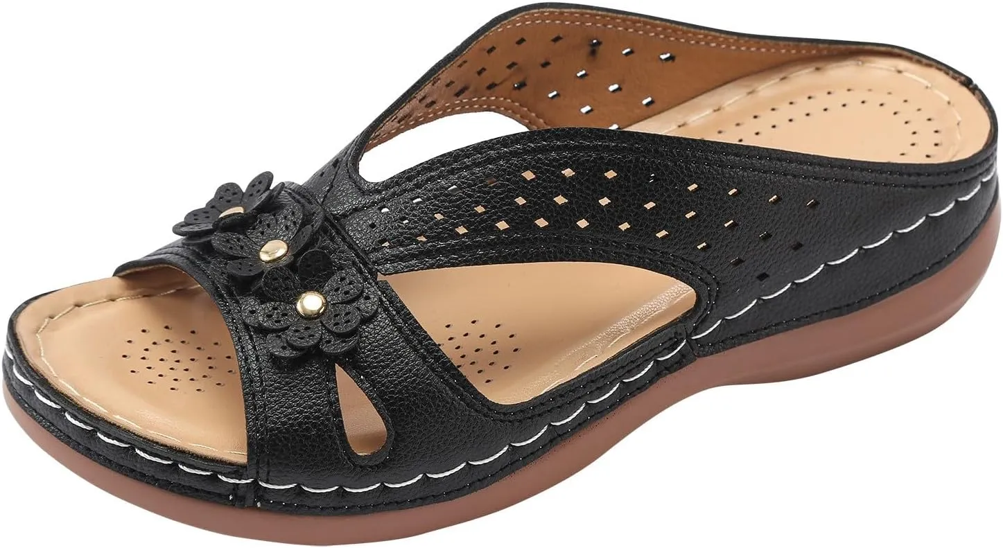 Womens Flip Flops Summer Dressy Wedge Sandals Orthopedic Platform Sandals Casual Comfortable Walking Shoes