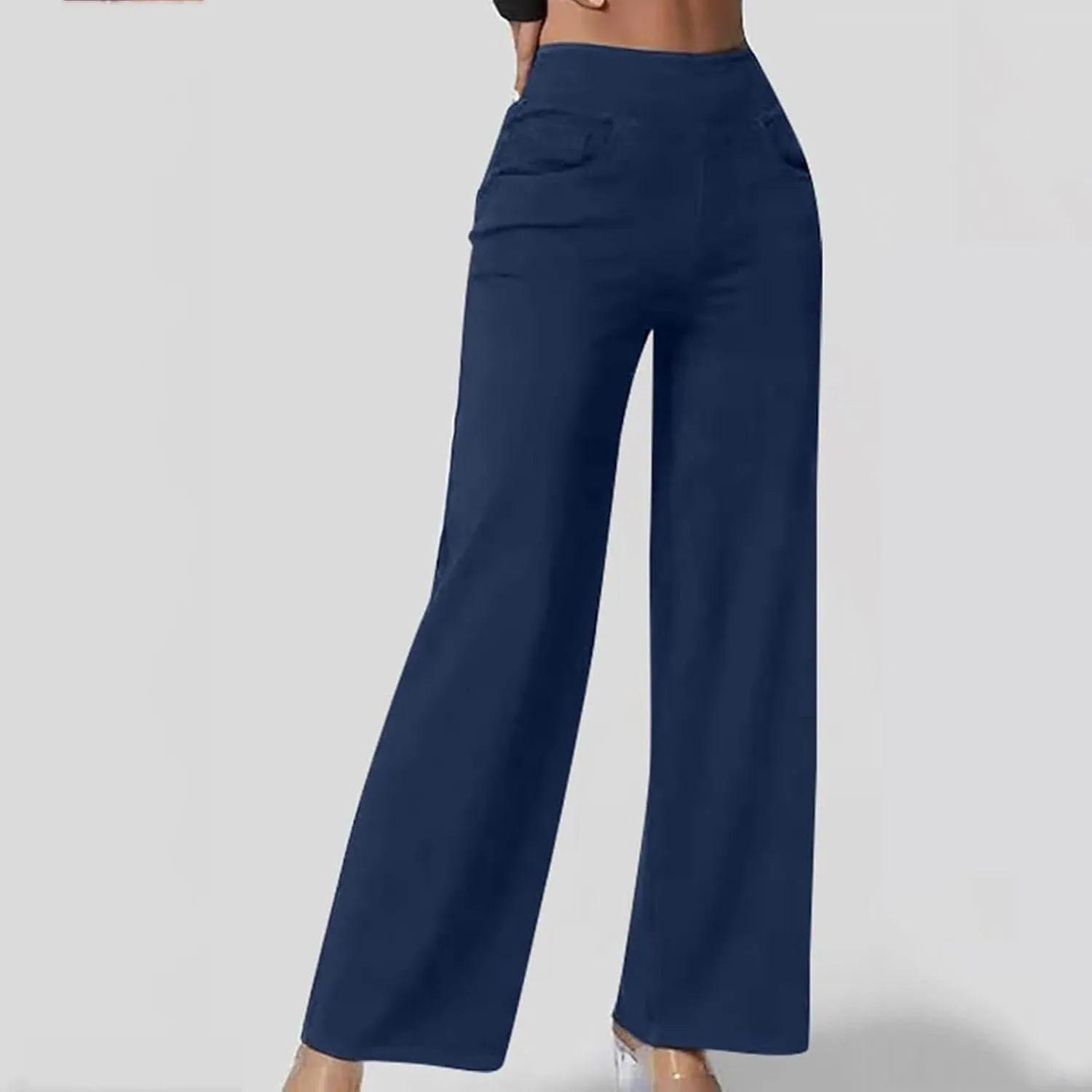 Women's High Waist Washed Ripped Jeans,Vintage Loose Fit Straight Leg Denim Trousers,Casual Stretch Comfort Pants