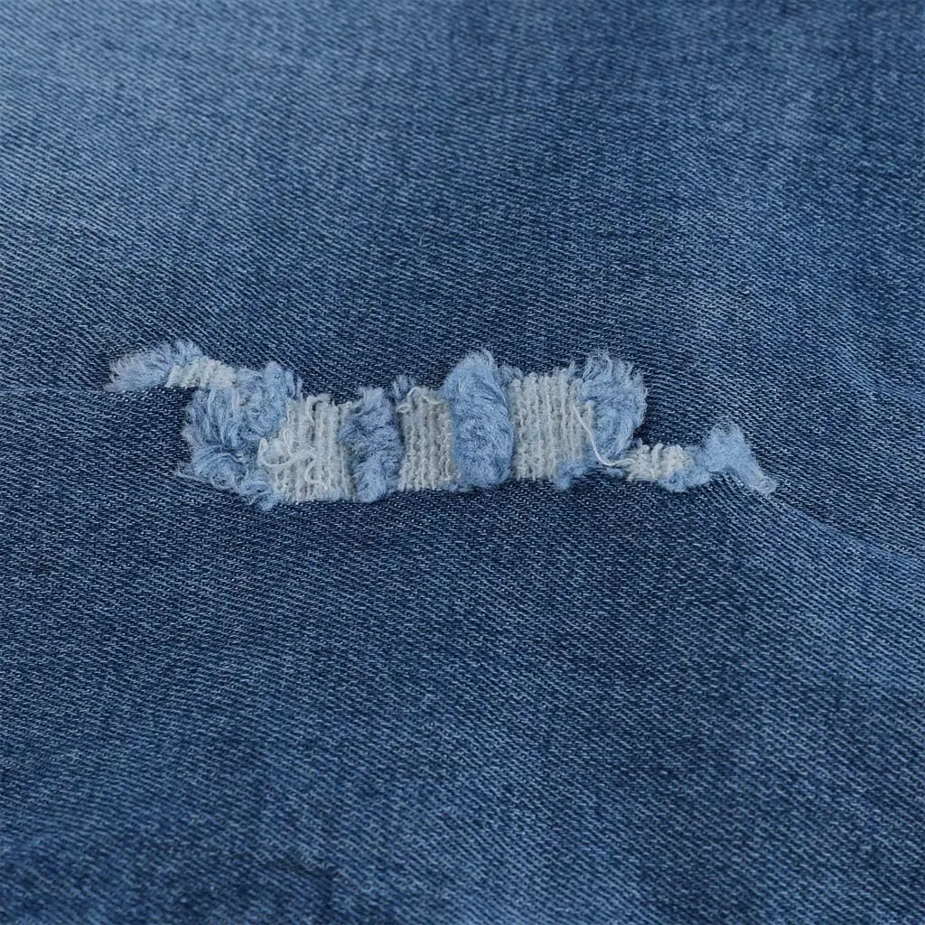 Womens Jean Shorts High Waisted Ripped Denim Jeans Fringed Hole Stretchy Summer Hot Short Pants Frayed Raw Hem Trendy