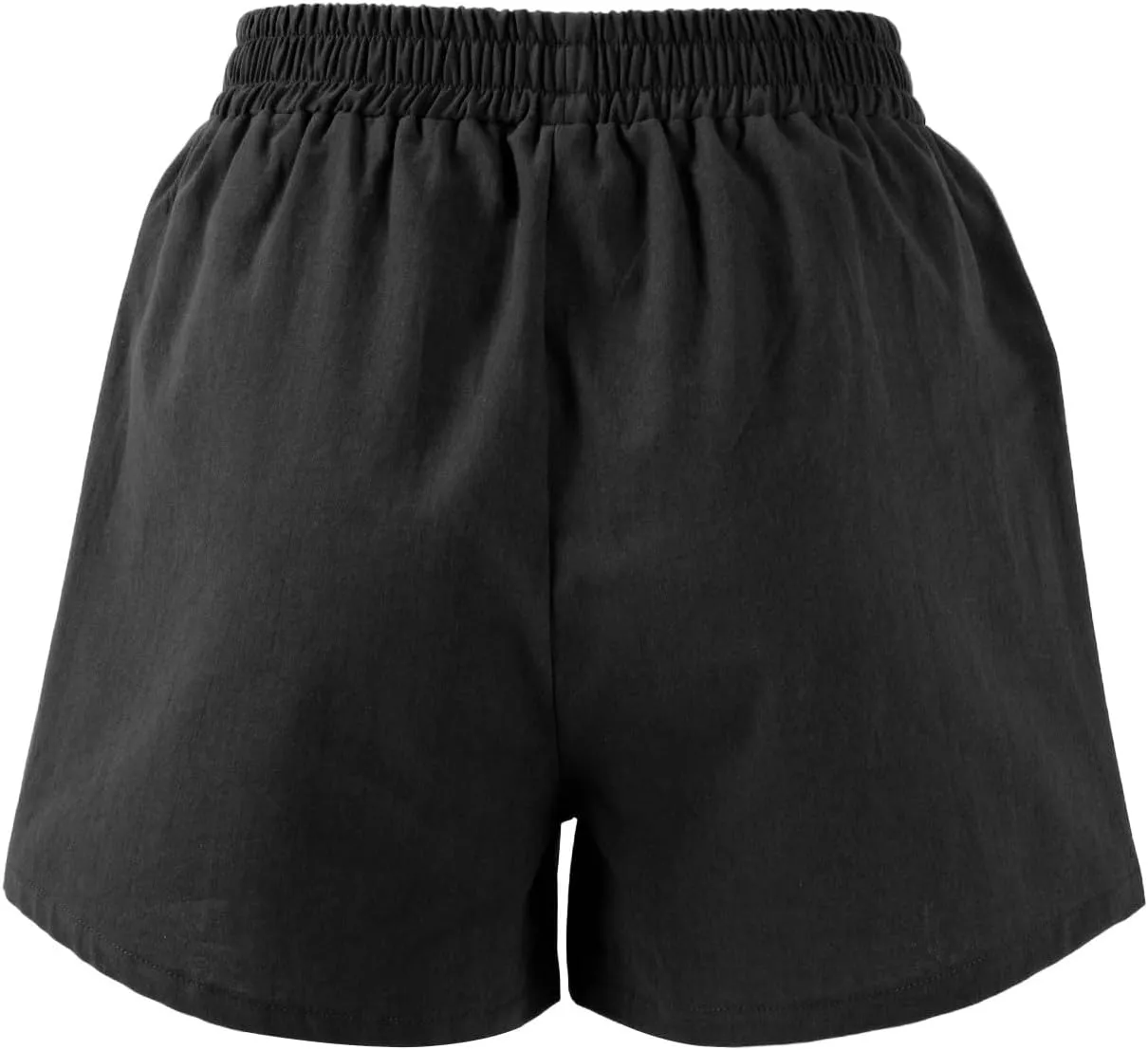 Womens Linen Shorts High Waisted Wide Leg Casual Summer Shorts Loose Fit Comfy Beach Lounge Short Pants with Pockets