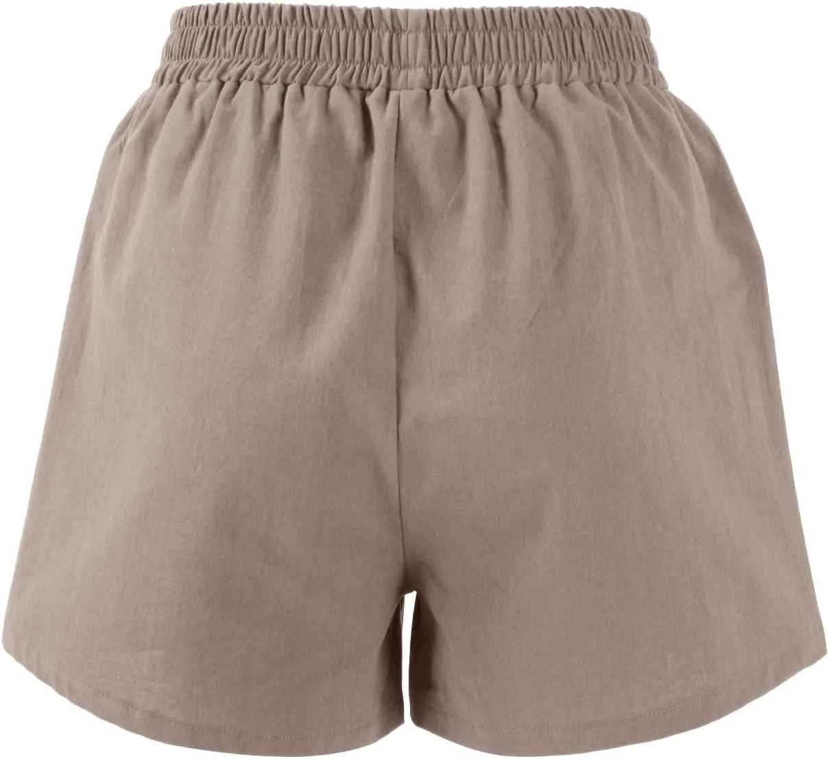 Womens Linen Shorts High Waisted Wide Leg Casual Summer Shorts Loose Fit Comfy Beach Lounge Short Pants with Pockets
