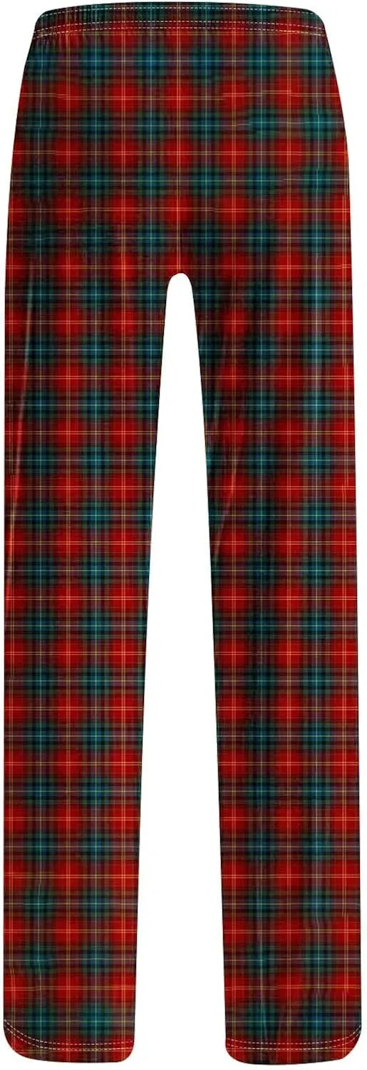 Women's Pajama Pants Wide Leg Yoga Pants Lounge High Waist Pants Comfy Stretch Plaid Pj Bottoms Trousers Loungewear