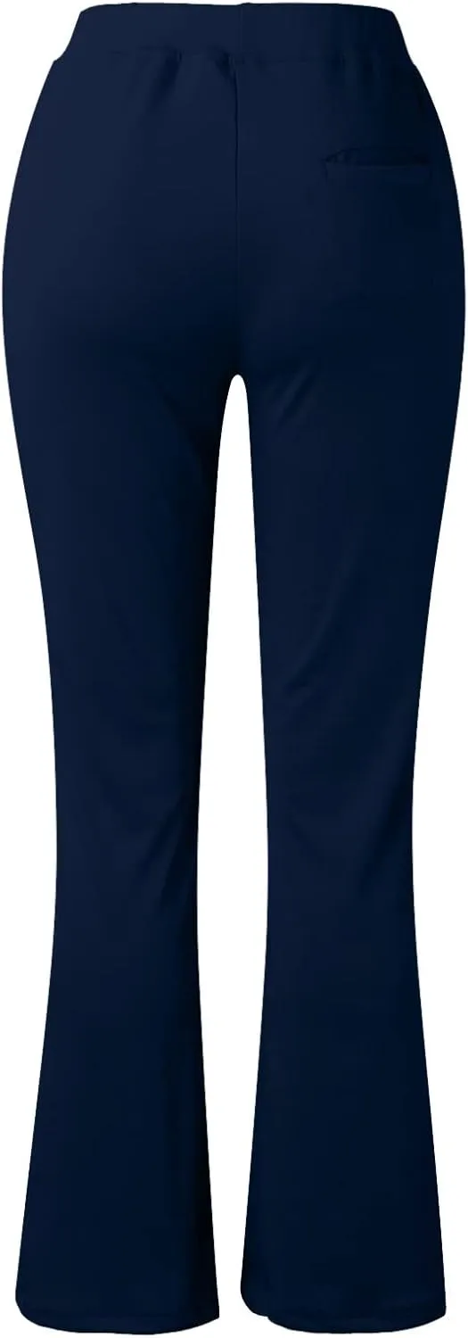 Women's Relaxed Bootcut Office Pants Casual Work Office Business Pant Elastic High Waist Stretchy Straight Leg Slacks