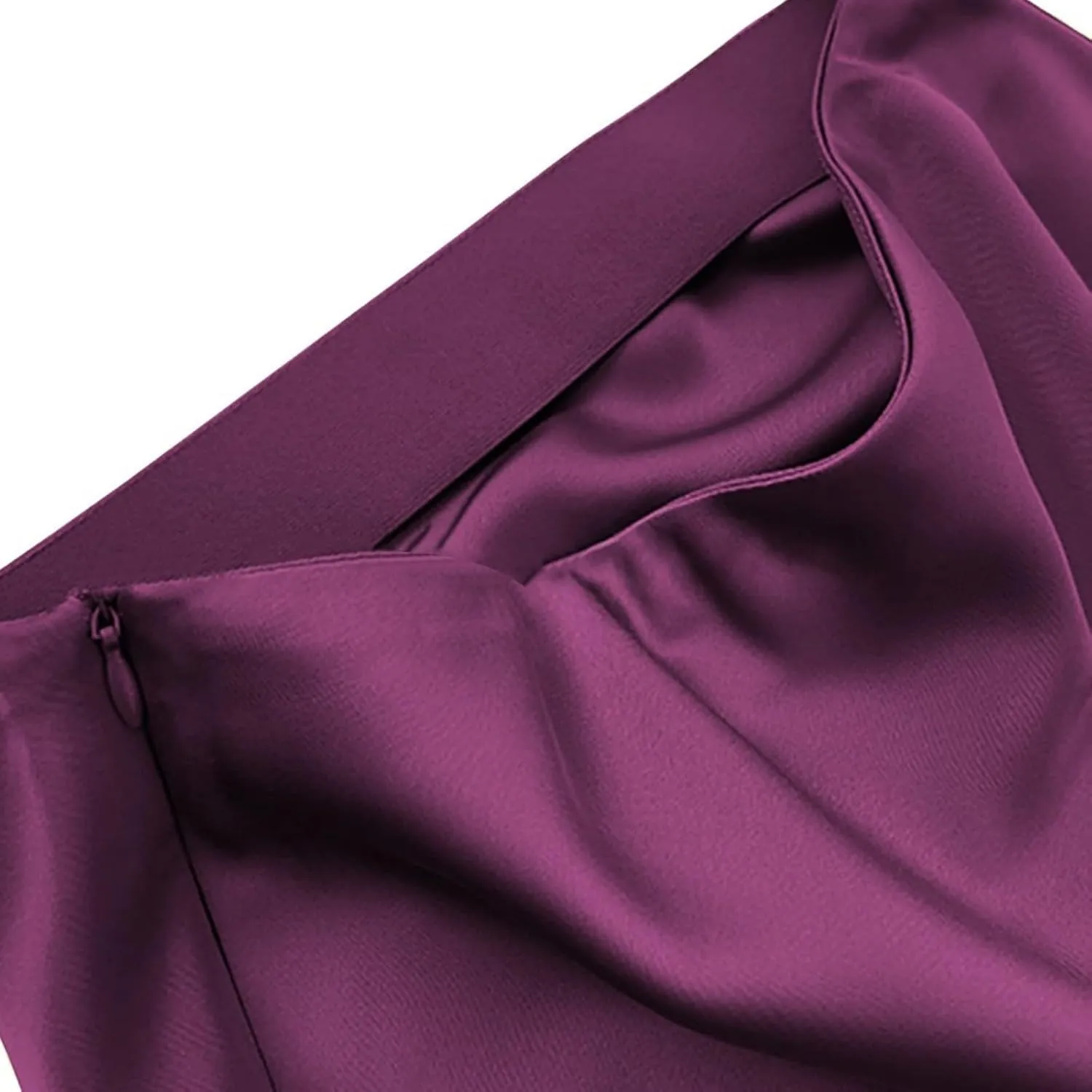 Women's Satin High Waisted Maxi Skirts Hidden Elasticized Waistband A Line Long Skirt Satin Maxi Skirts 2025