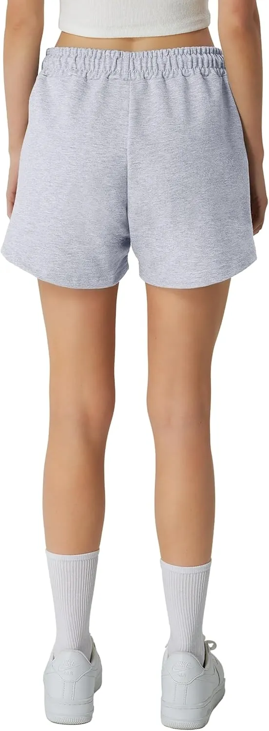 Womens Shorts - SweatShorts Workout Cotton Shorts for Woman Fashion Athletic Casual Summer Lounge Sweat Women