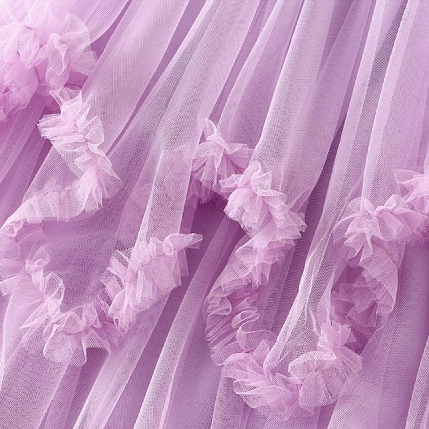 Women's Tulle Skirt,Tutu Skirt,A-Line Mesh Midi Skirtasymmetrical Pleated Elastic High Waist Layered St.